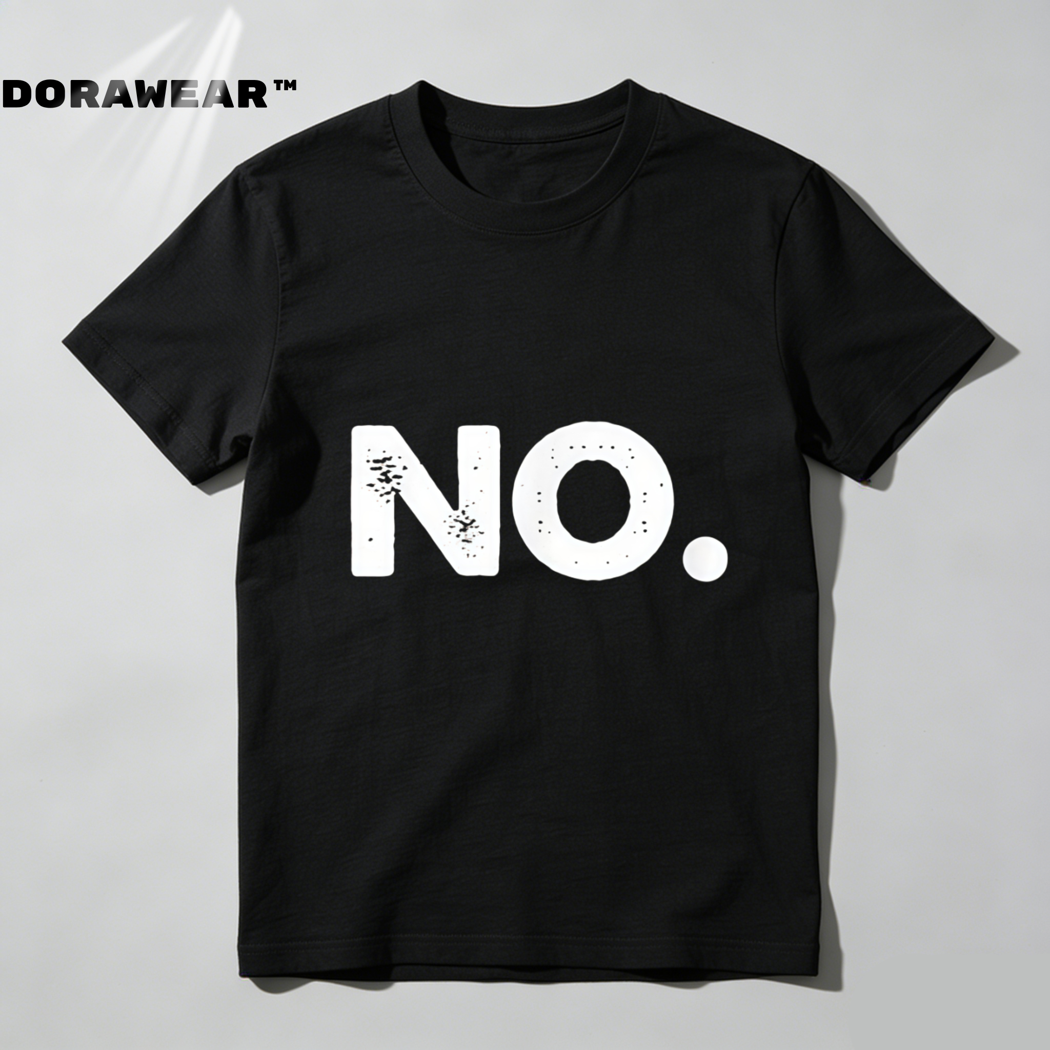 Dorawear™  No. Pattern Print On Black T Shirt T Shirt