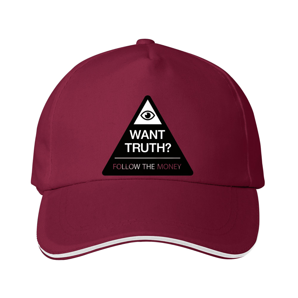 Dorawear™ Baseball Cap With All Seeing Eye And Want Truth Follow The Money