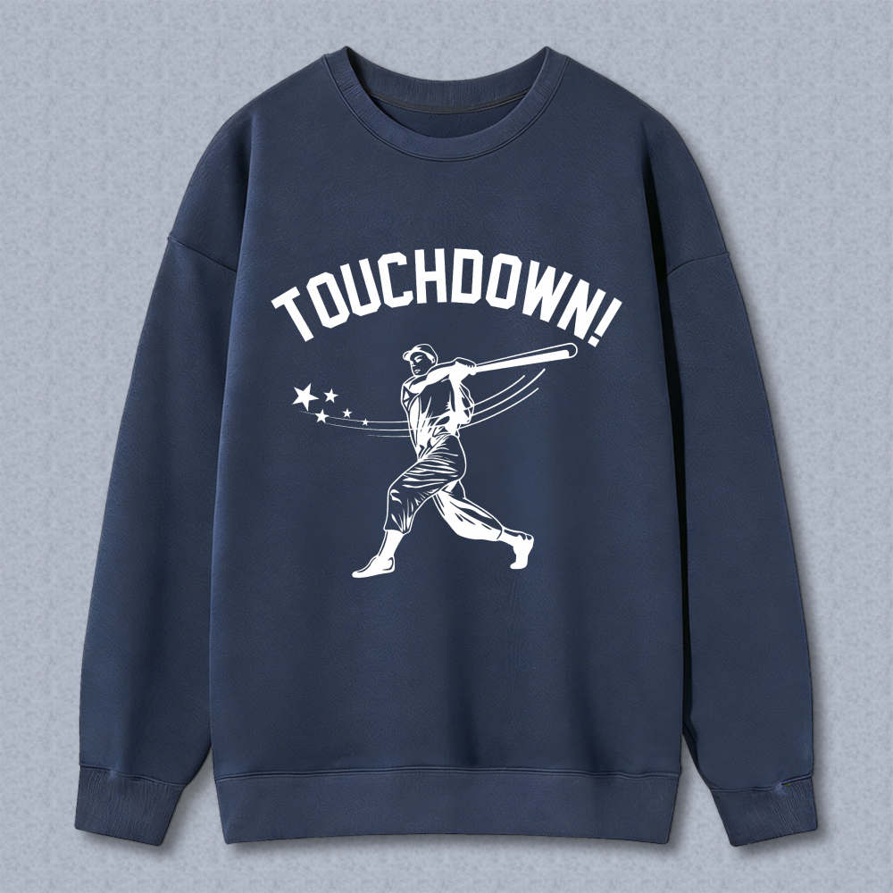 Dorawear™ Touchdown Baseball Player With Bat And Stars Unisex Classic Sweatshirt