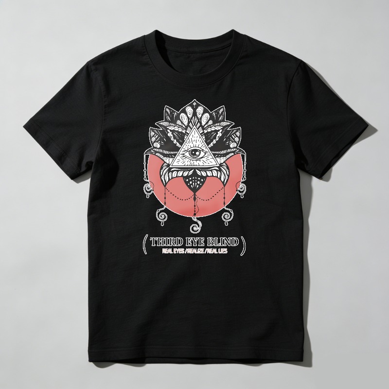 Dorawear™ Third Eye Symbol With Floral Elements And Text T Shirt