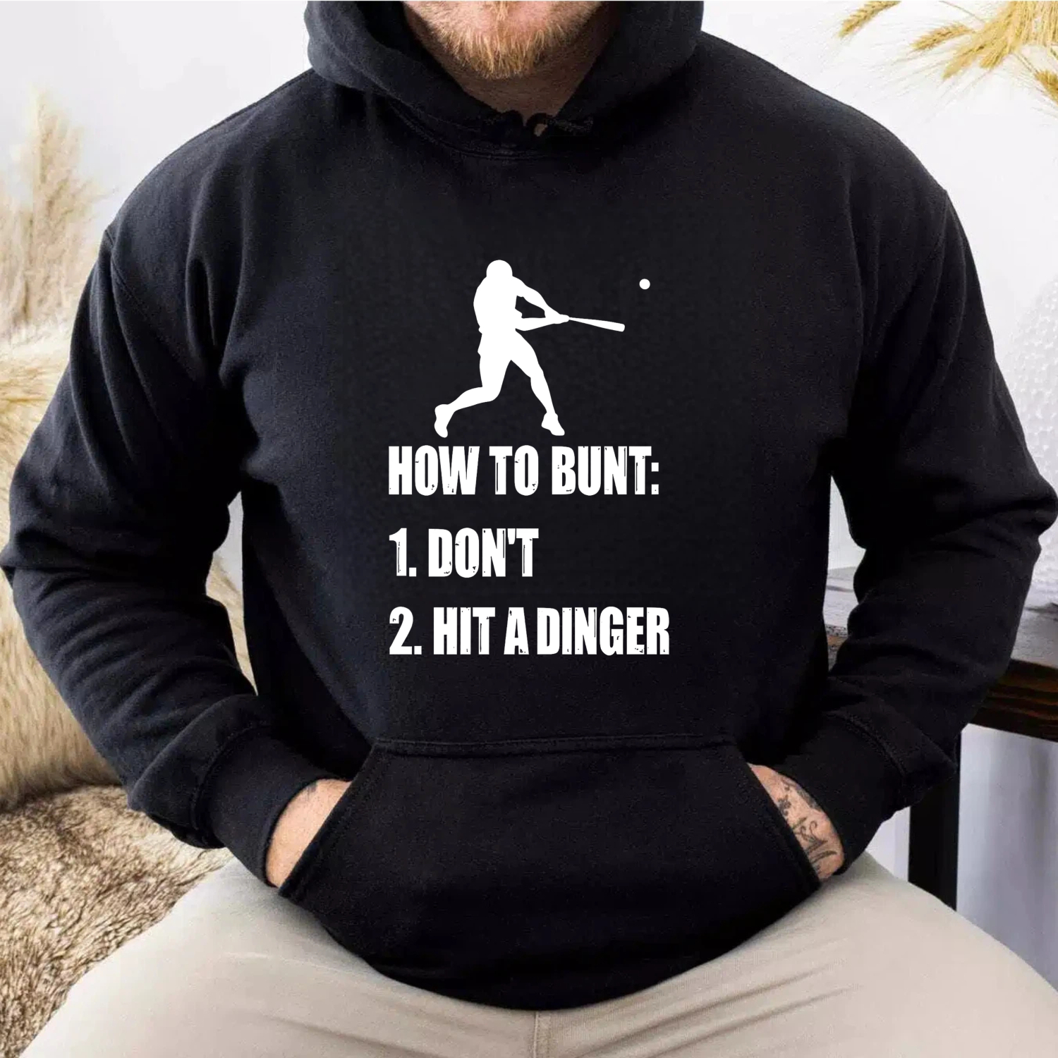 Dorawear™ How To Bunt Dont Hit A Dinger Baseball Hoodie Sweatshirt For Men Women Sports Fan Gift