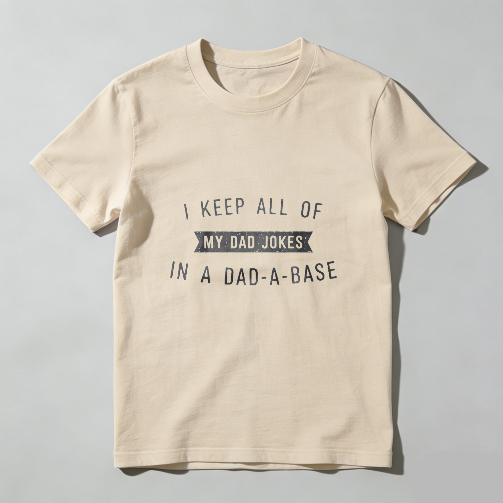 Dorawear™ I Keep All Of My Dad Jokes In A Dad A Base Pure Cotton Short Sleeve T Shirt-Dorawear