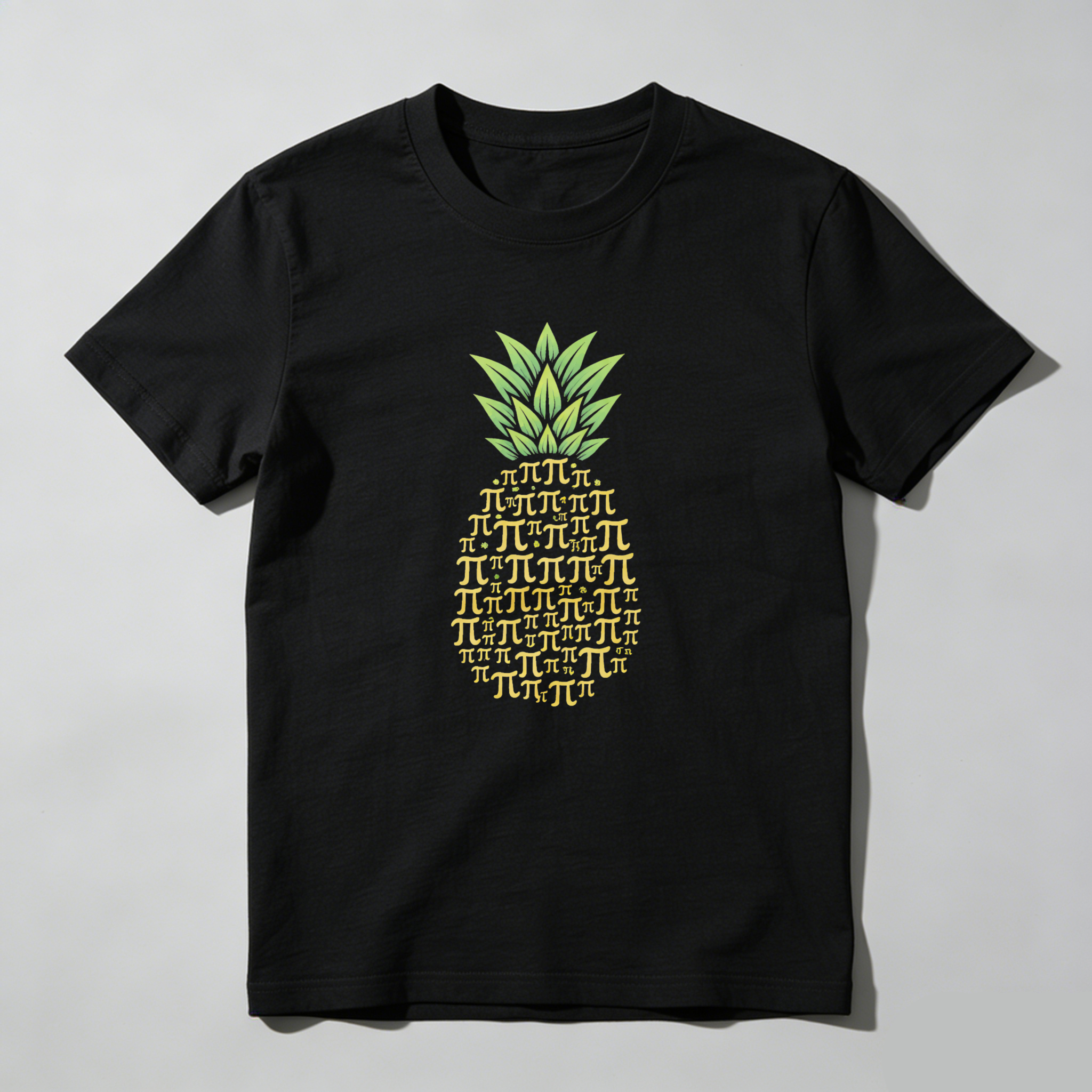 Dorawear™ Pineapple Pi Symbol Design Pure Cotton Short Sleeve T Shirt-Dorawear