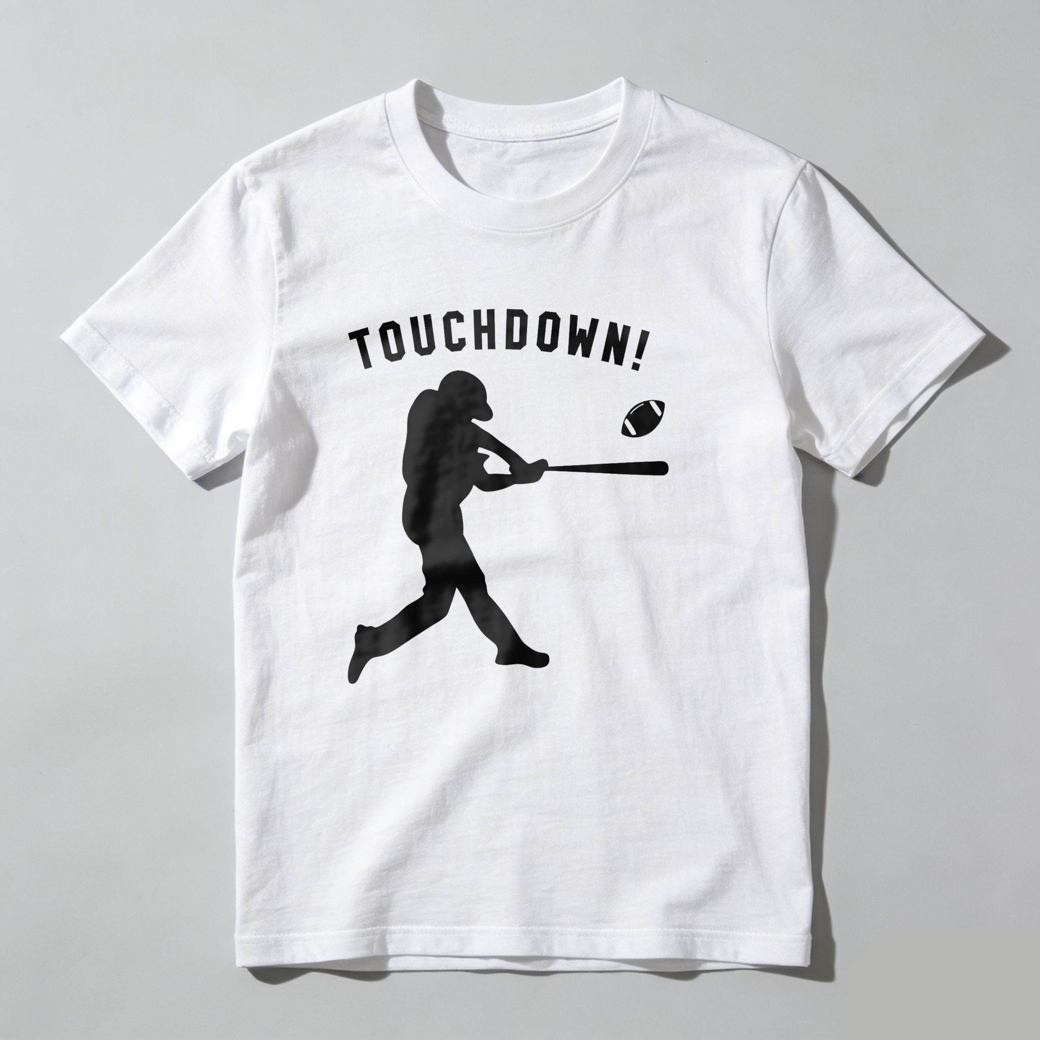 Dorawear™Touchdown Baseball Player Silhouette Design T Shirt