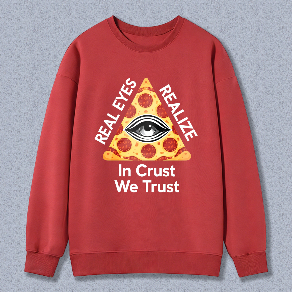 Dorawear™ Pizza Eye Pyramid In Crust We Trust Unisex Classic Sweatshirt