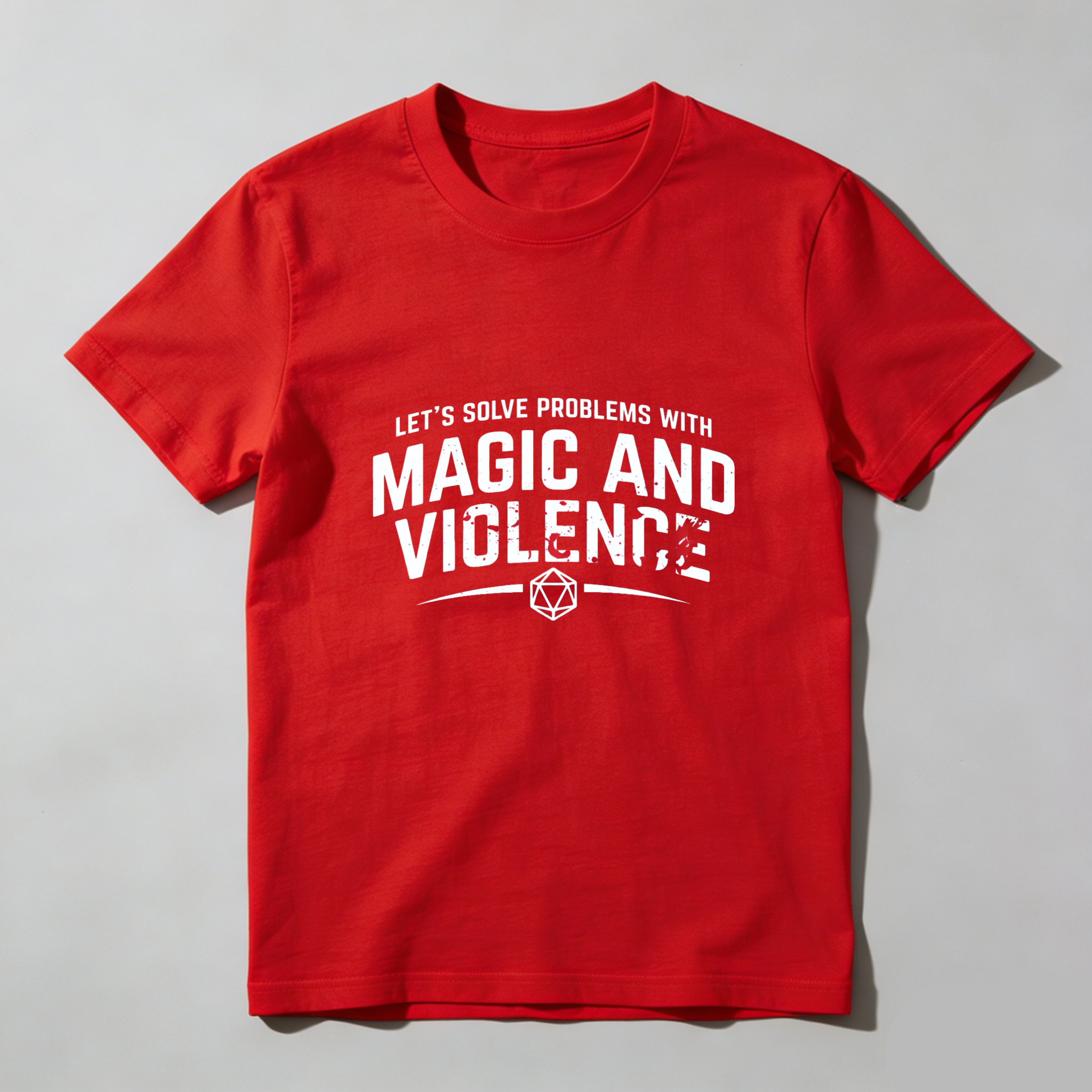 Dorawear Let Solve Problems With Magic And Violence Pure Cotton Short Sleeve T Shirt
