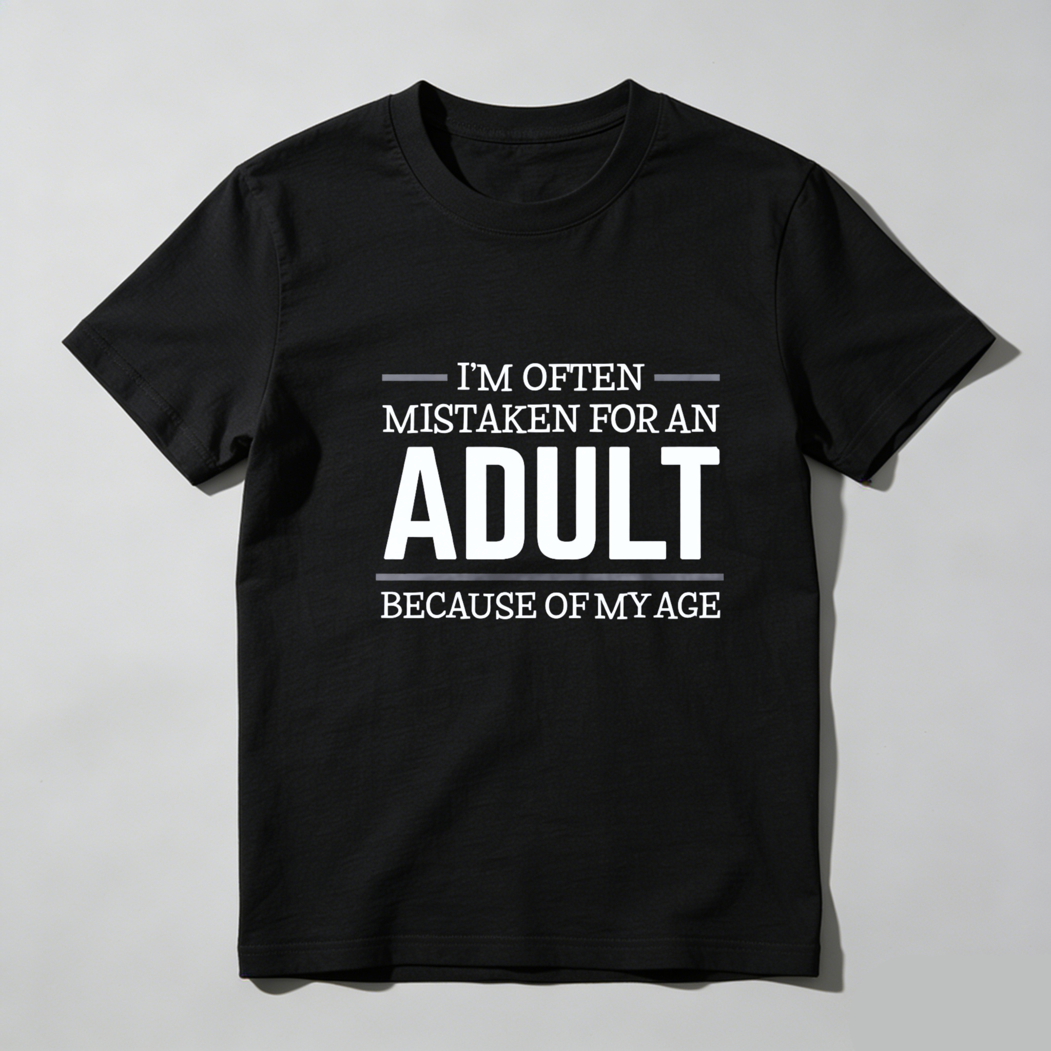 Dorawear I Am Often Mistaken For An Adult Because Of My Age Pure Cotton Short Sleeve T Shirt