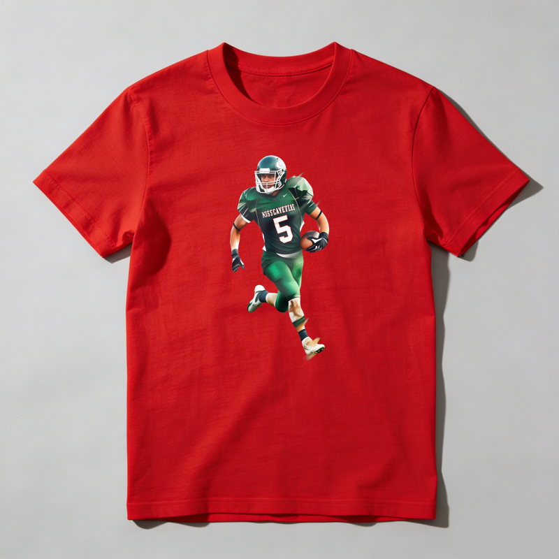 Dorawear™ Football Player In Green Uniform Running T Shirt