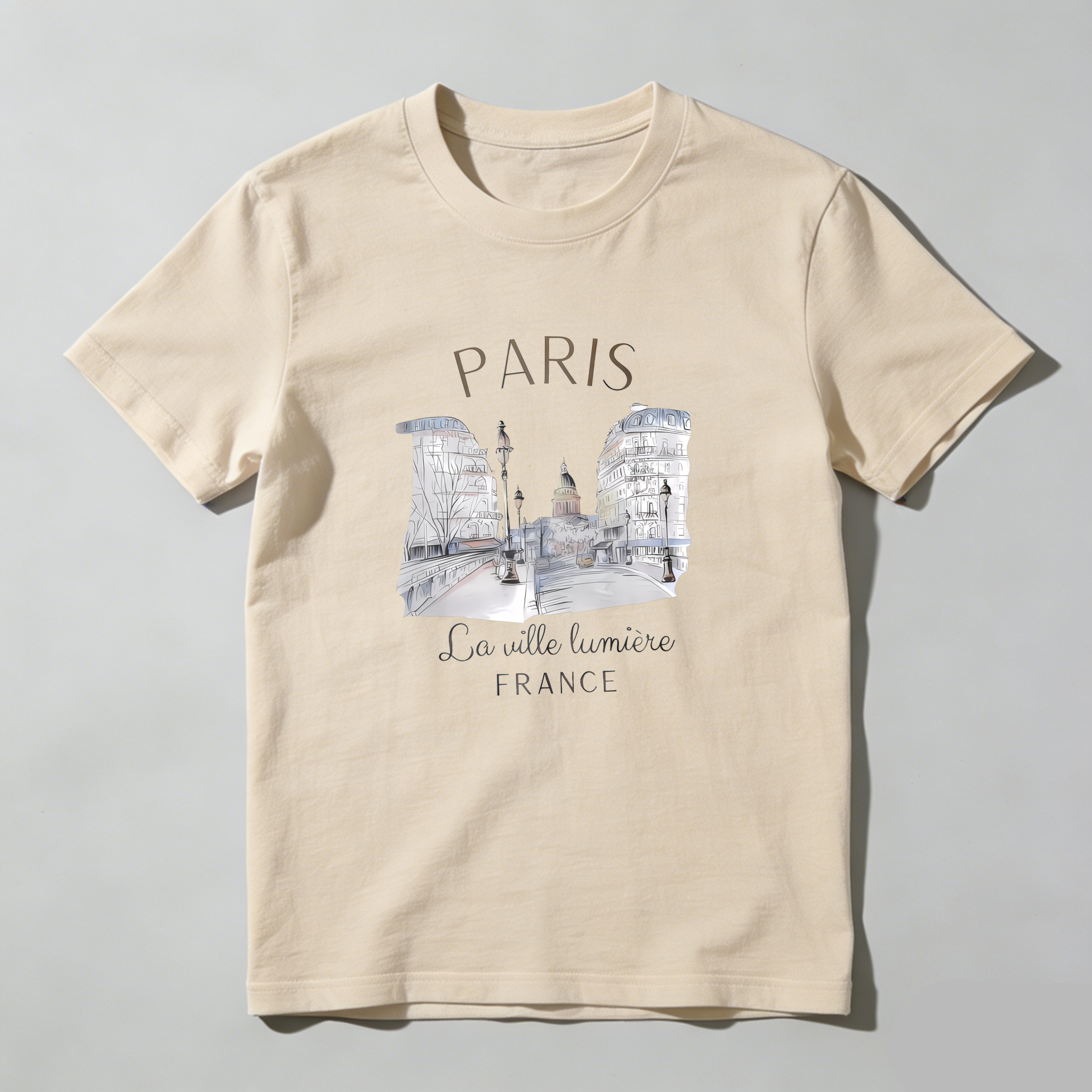 Dorawear™  Paris Cityscape Sketch Art Design T Shirt