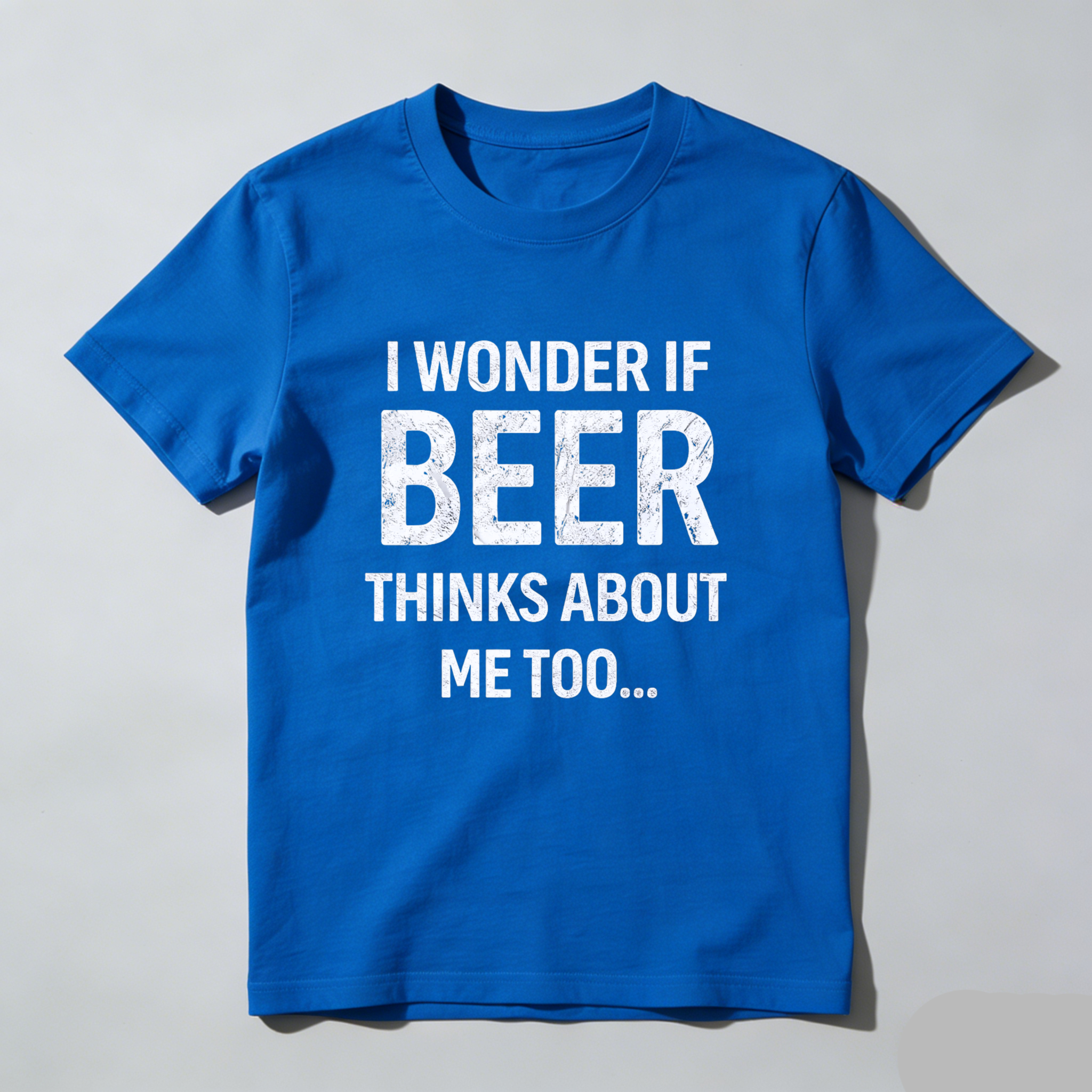 Dorawear™ I Wonder If Beer Thinks About Me Too Pure Cotton Short Sleeve T Shirt-Dorawear