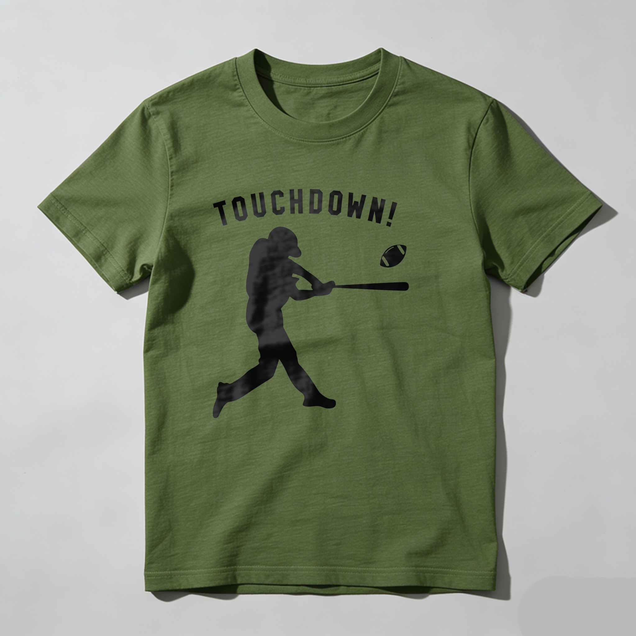 Dorawear™Touchdown Baseball Player Silhouette Design T Shirt