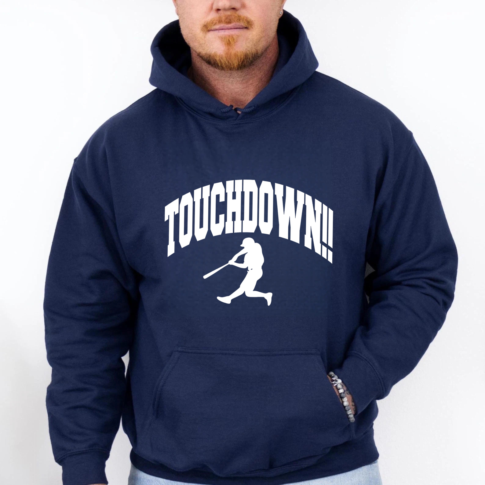 Dorawear™ Touchdown Football Player Hoodie Black Sweatshirt With Pocket And Hood For Men Women Unisex Sportswear Casual Wear-Dorawear