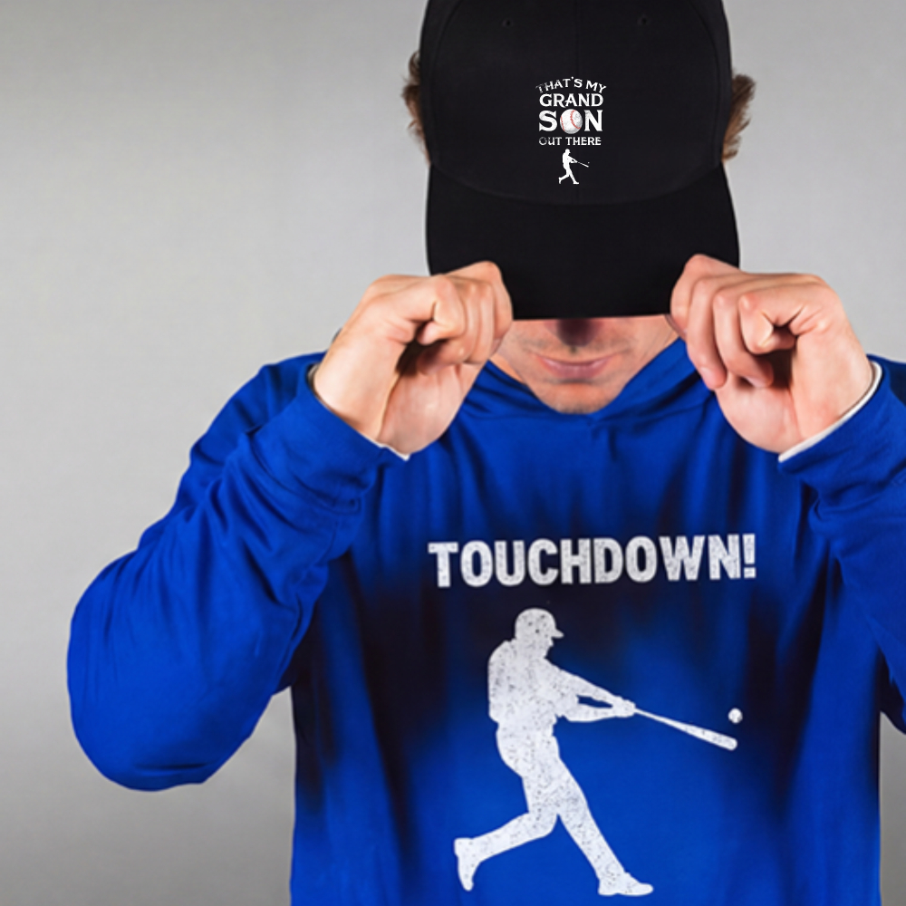 Dorawear™ Baseball Cap Thats My Grandson Out There With Baseball Player Graphic And Text For Baseball Games