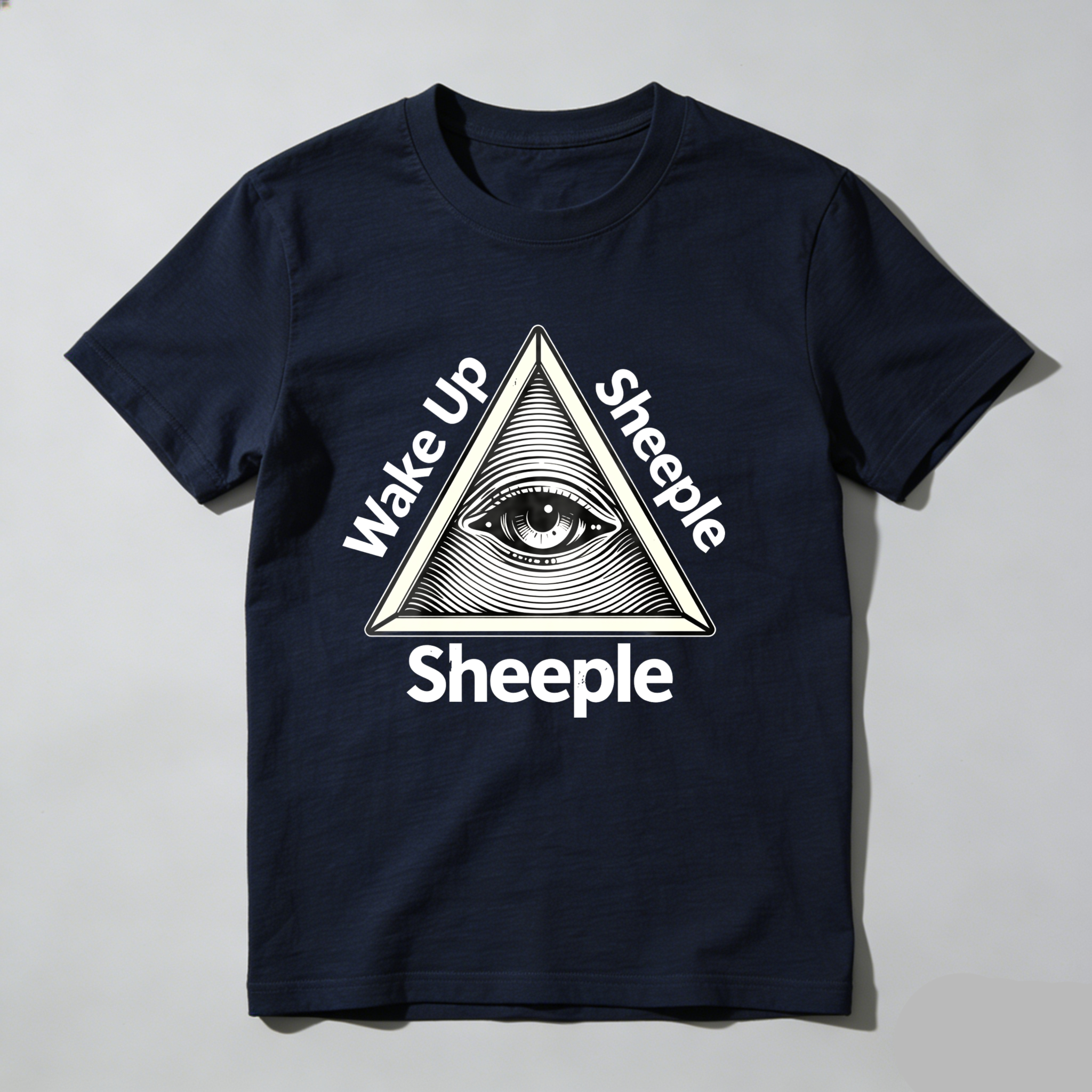 Dorawear™Wake Up Sheeple Eye Pyramid Design  T Shirt