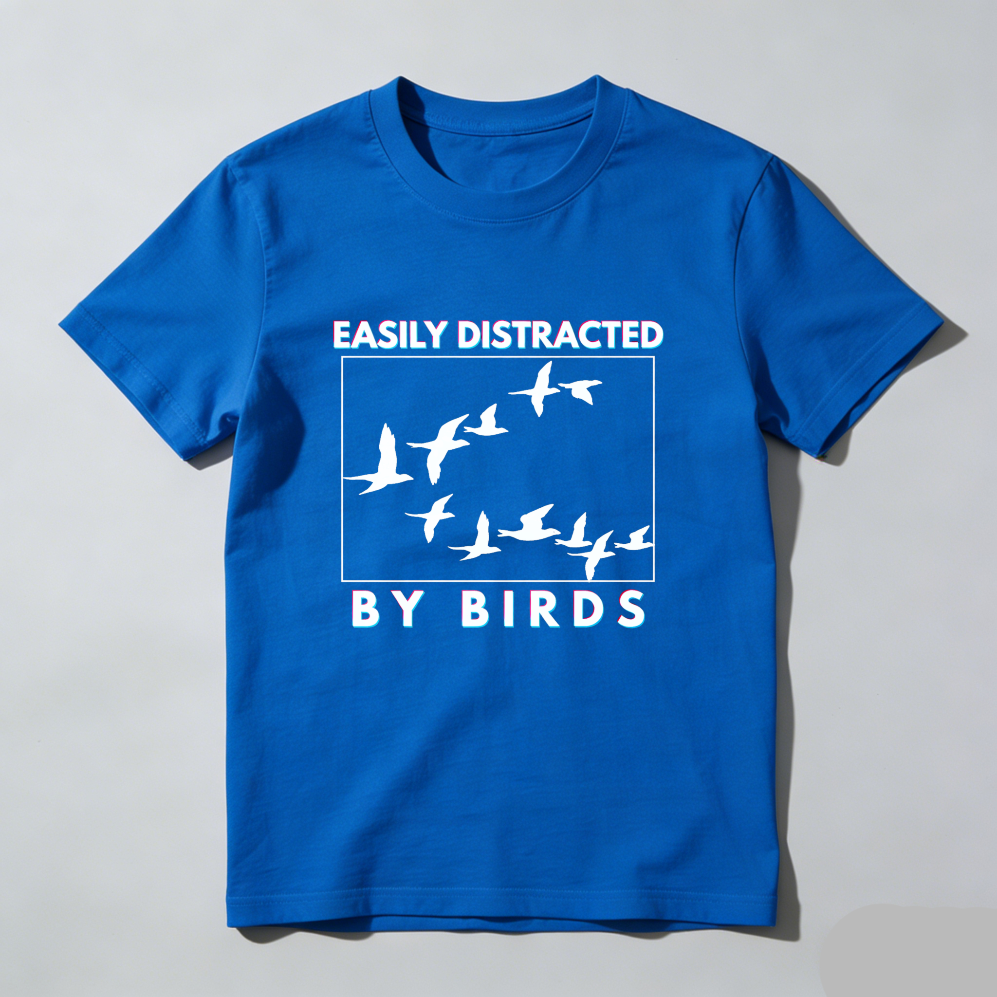 Dorawear Easily Distracted By Birds Pure Cotton Short Sleeve T Shirt