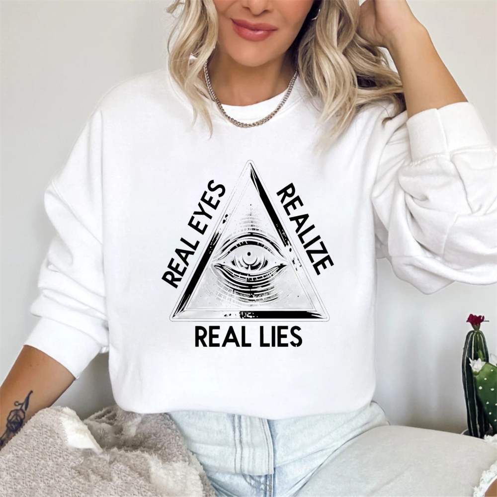 Dorawear™ All Seeing Eye Symbol Real Eyes Realize Real Lies Unisex Classic Sweatshirt