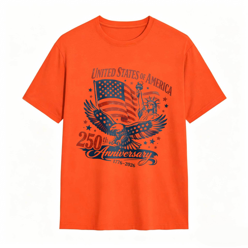 Dorawear™   United States Of America 250th Anniversary Eagle And Flag Design T-shirt
