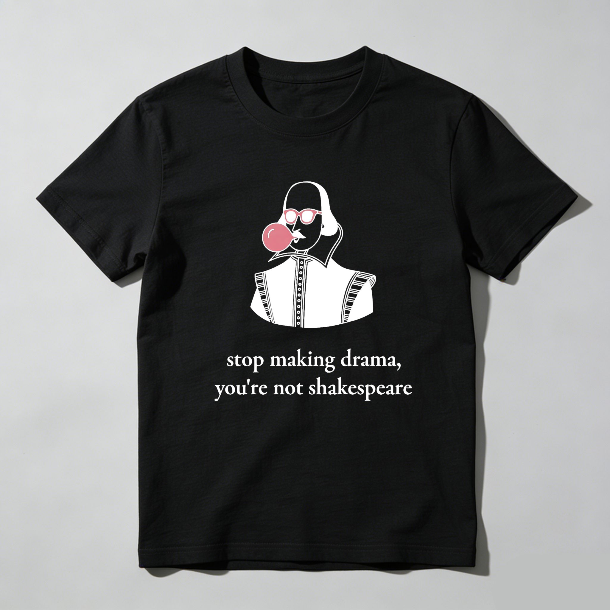 Dorawear Shakespeare Blowing Bubblegum With Sunglasses T Shirt