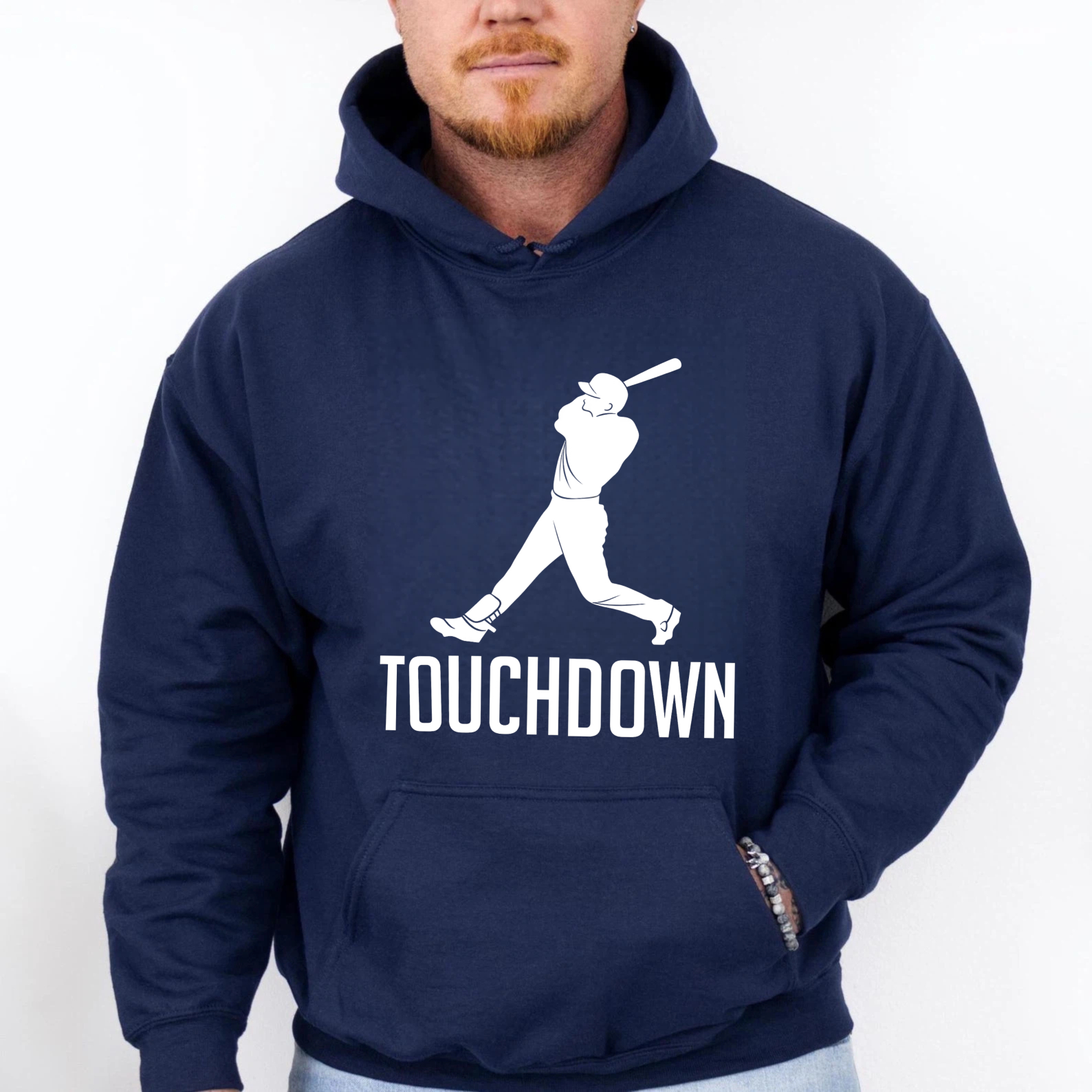 Dorawear™ Baseball Player Touchdown Hoodie Sweatshirt Sport Graphic Pullover Unisex Casual Wear