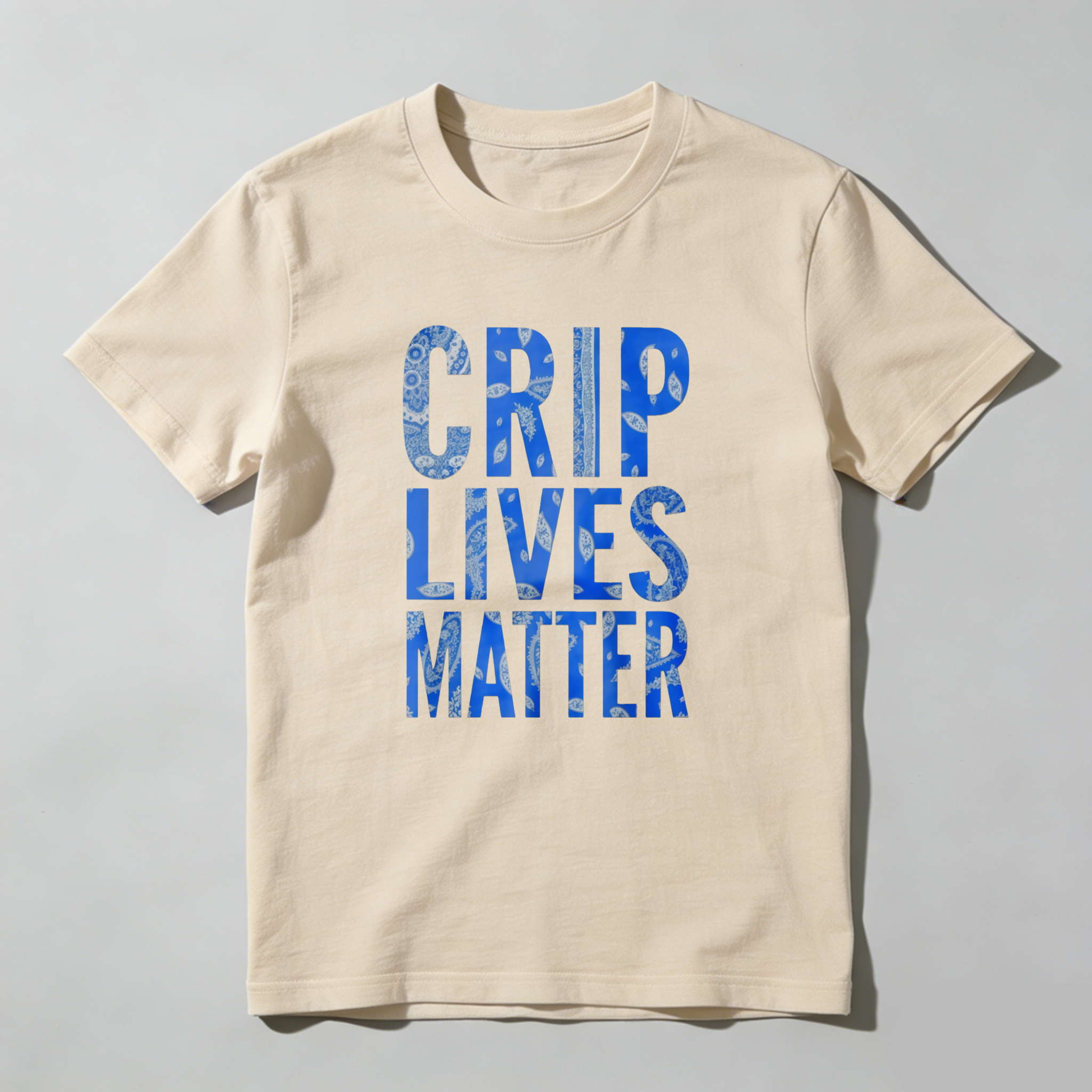 Dorawear™  Crip Lives Matter Pattern Print T Shirt