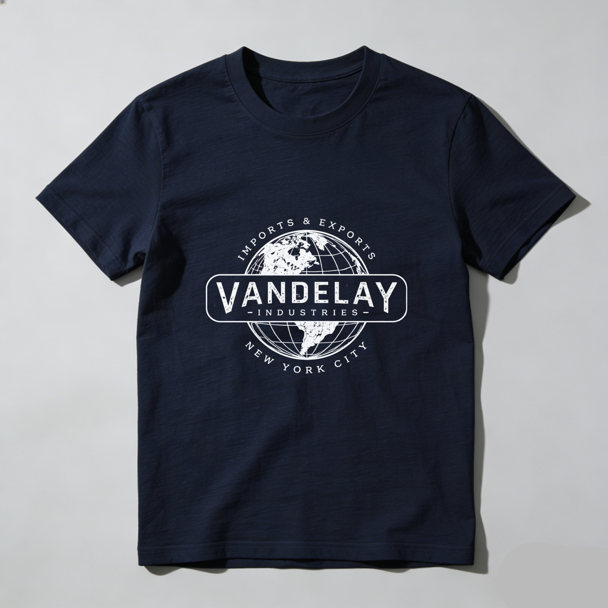 Dorawear™ Vandelay Industries Globe Logo Pure Cotton Short Sleeve T Shirt-Dorawear