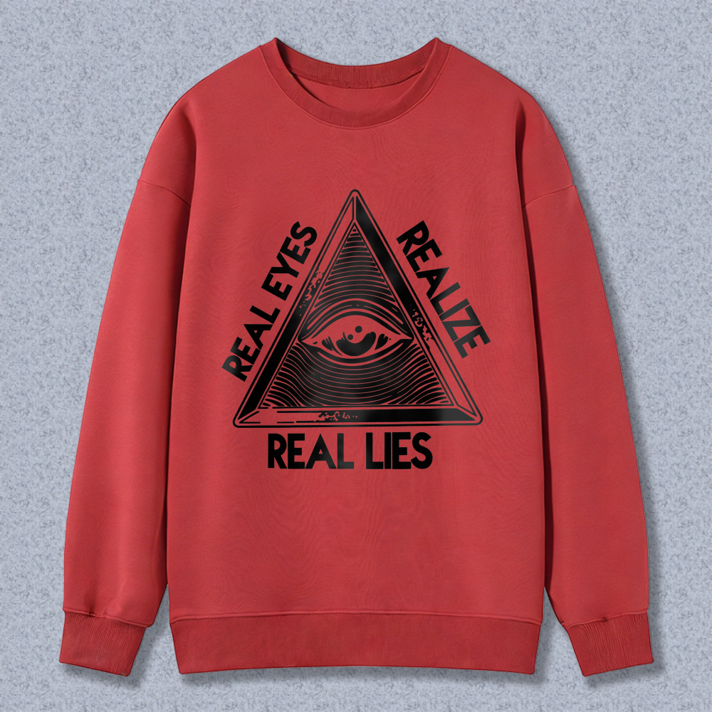 Dorawear™ All Seeing Eye Pyramid Real Eyes Realize Real Lies Unisex Classic Sweatshirt