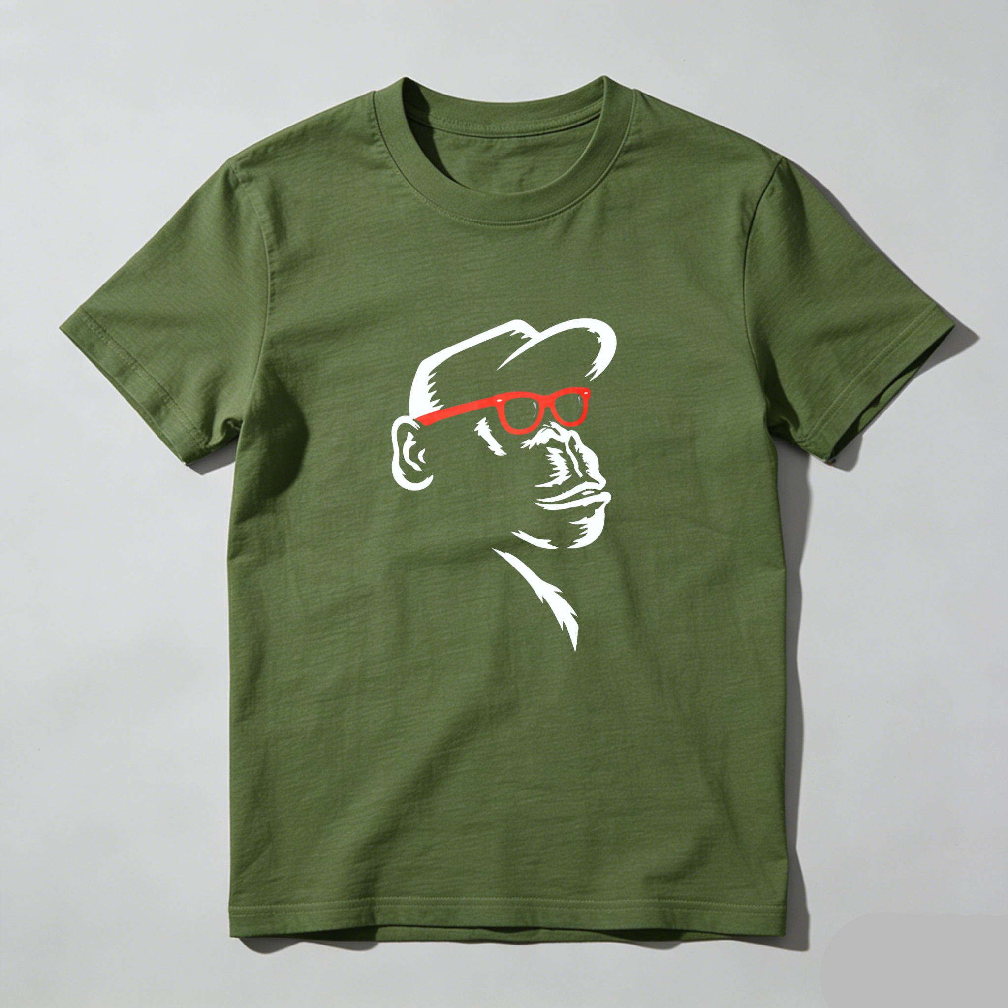 Dorawear Monkey With Red Glasses Pure Cotton Short Sleeve T Shirt