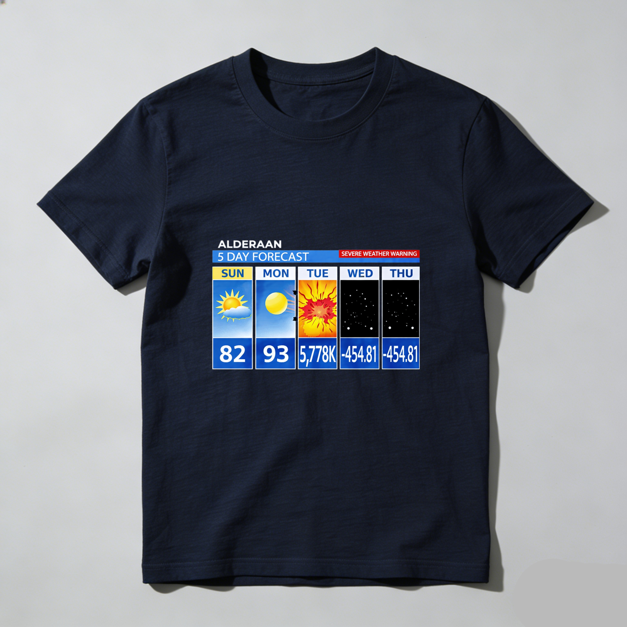 Dorawear™ Alderaan Weather Forecast Pure Cotton Short Sleeve T Shirt-Dorawear