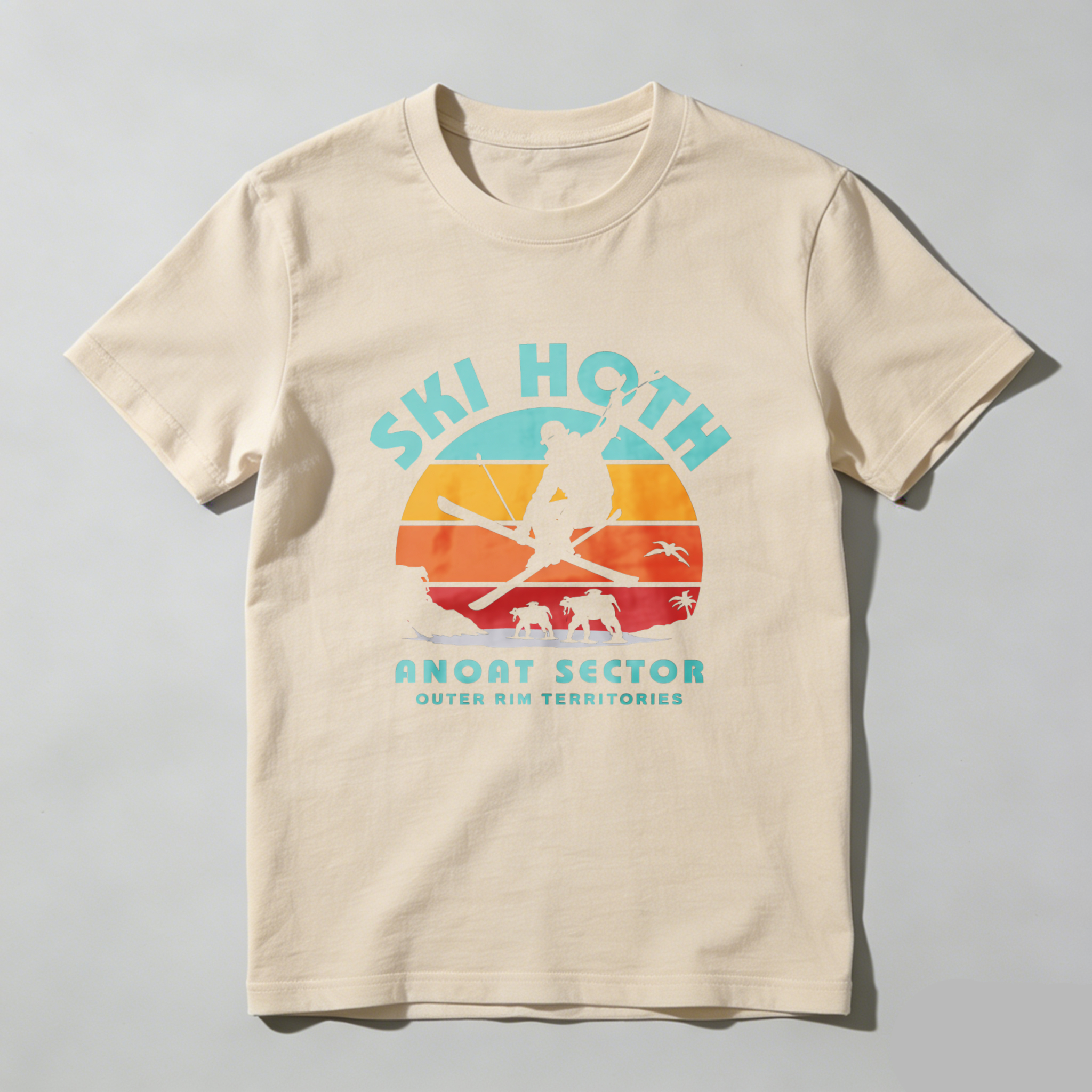 Dorawear™ Ski Hoth Anoat Sector Outer Rim Territories Pure Cotton Short Sleeve T Shirt-Dorawear