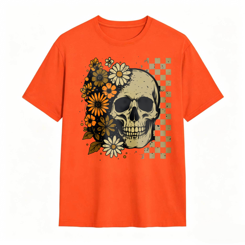 Dorawear™ Floral Skull Design Unisex Classic T-shirt