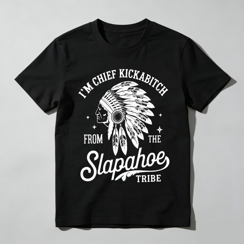 Dorawear™ I'm Chief Kickabitch From The Slapahoe Tribe T Shirt 100% cotton