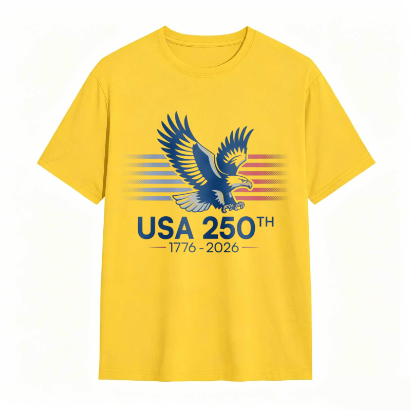 Dorawear™   Eagle And American Flag Design Usa 250th Anniversary 1776 2026 T-shirt