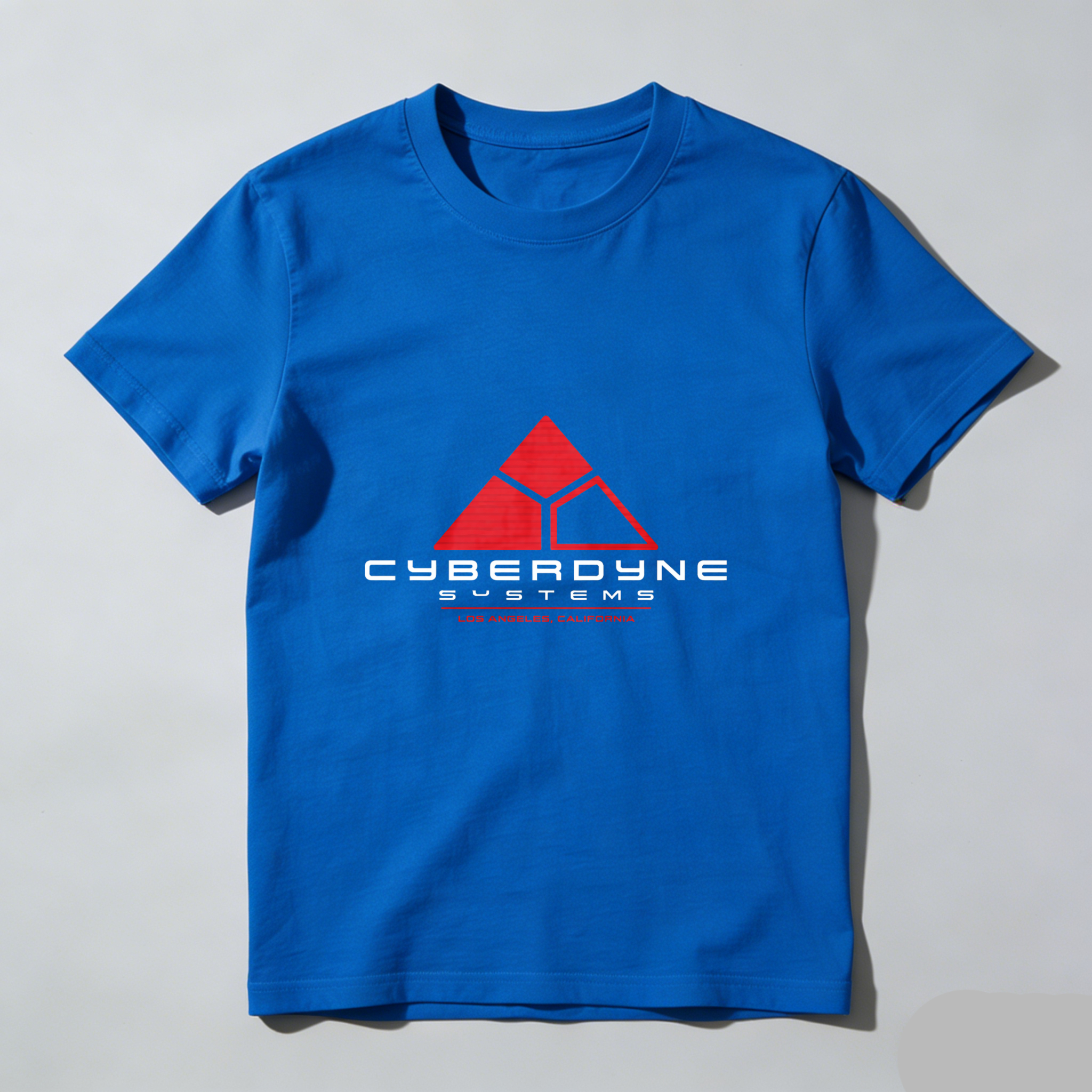 Dorawear™ Cyberdyne Systems Logo Red Black Pure Cotton Short Sleeve T-Shirt-Dorawear