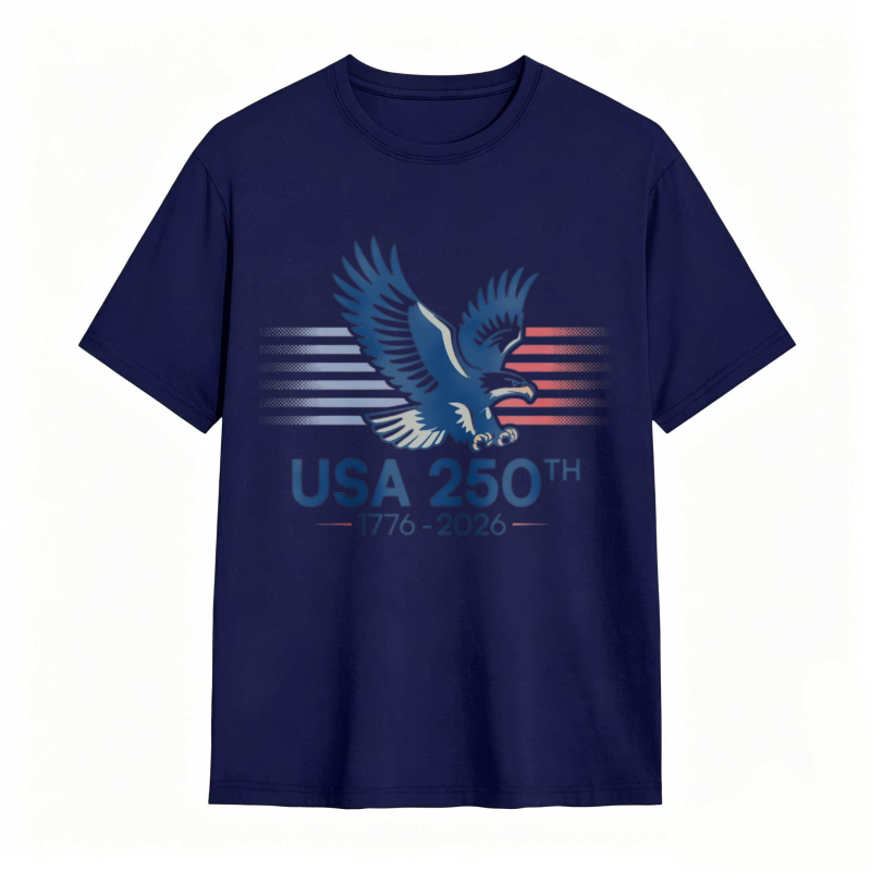 Dorawear™   Eagle And American Flag Design Usa 250th Anniversary 1776 2026 T-shirt