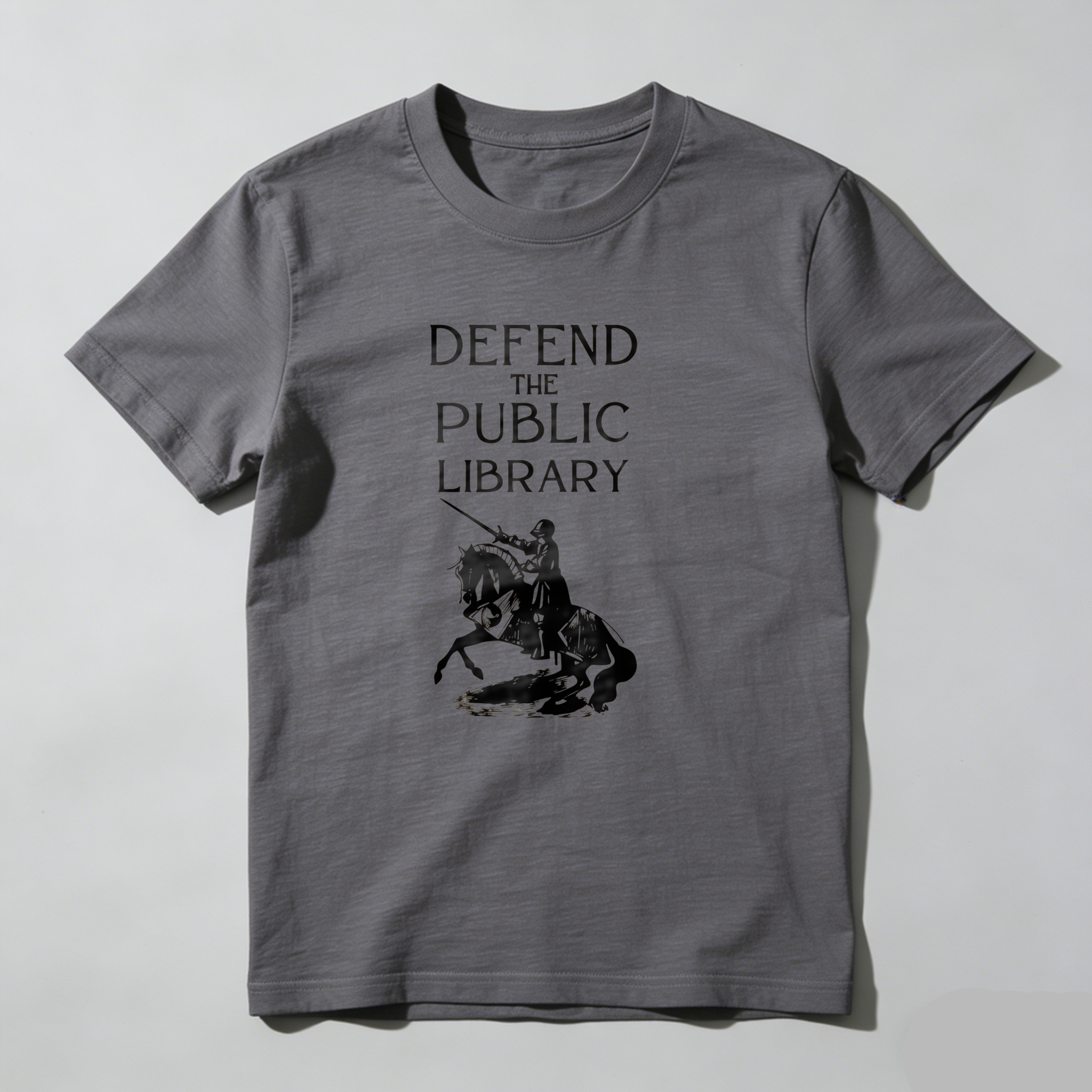 Dorawear™ Defend The Public Library Knight On Horse T Shirt
