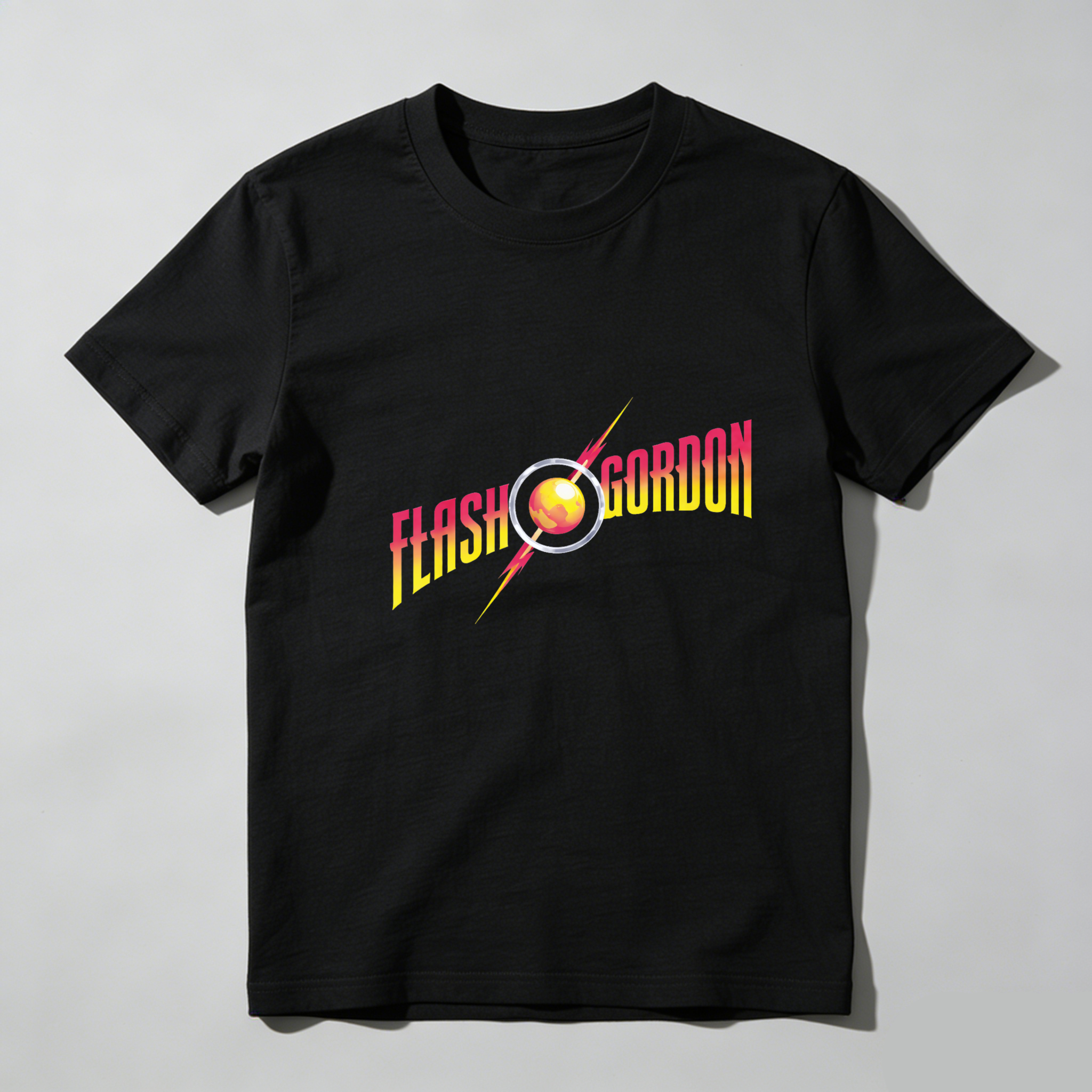 Dorawear™ Flash Gordon Logo Design Pure Cotton Short Sleeve T Shirt-Dorawear