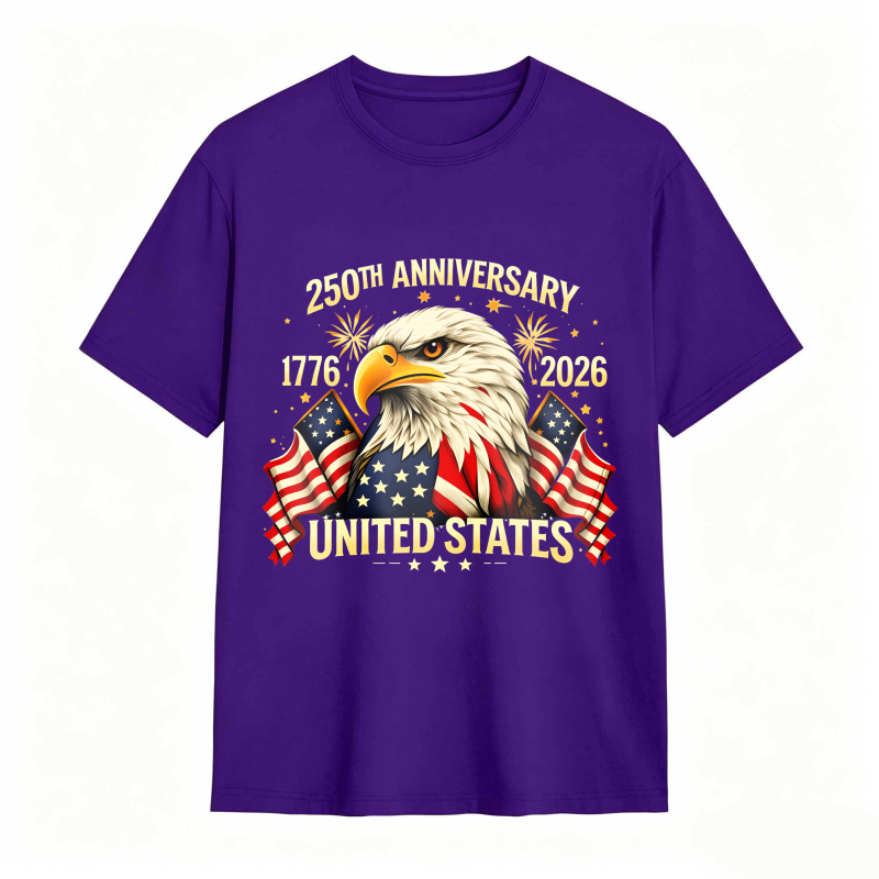 Dorawear™ American Eagle With Flags And 250th Anniversary Text United States 1776 2026 Unisex Classic T-shirt