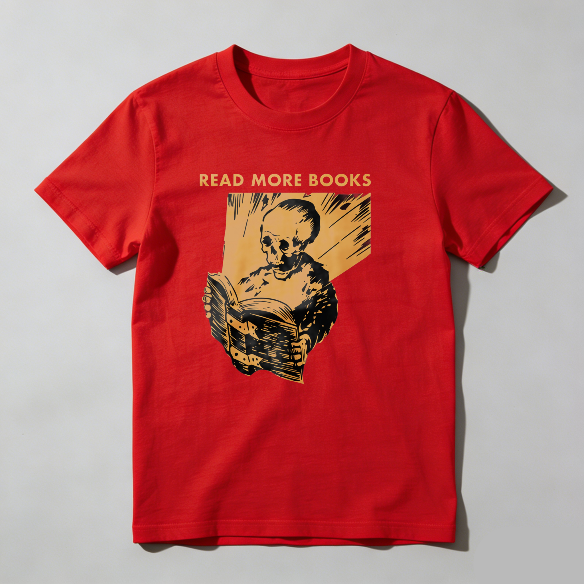 Dorawear™ Read More Books Skeleton Reading Book T Shirt