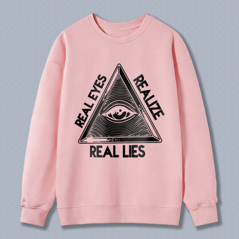 Dorawear™ All Seeing Eye Pyramid Real Eyes Realize Real Lies Unisex Classic Sweatshirt
