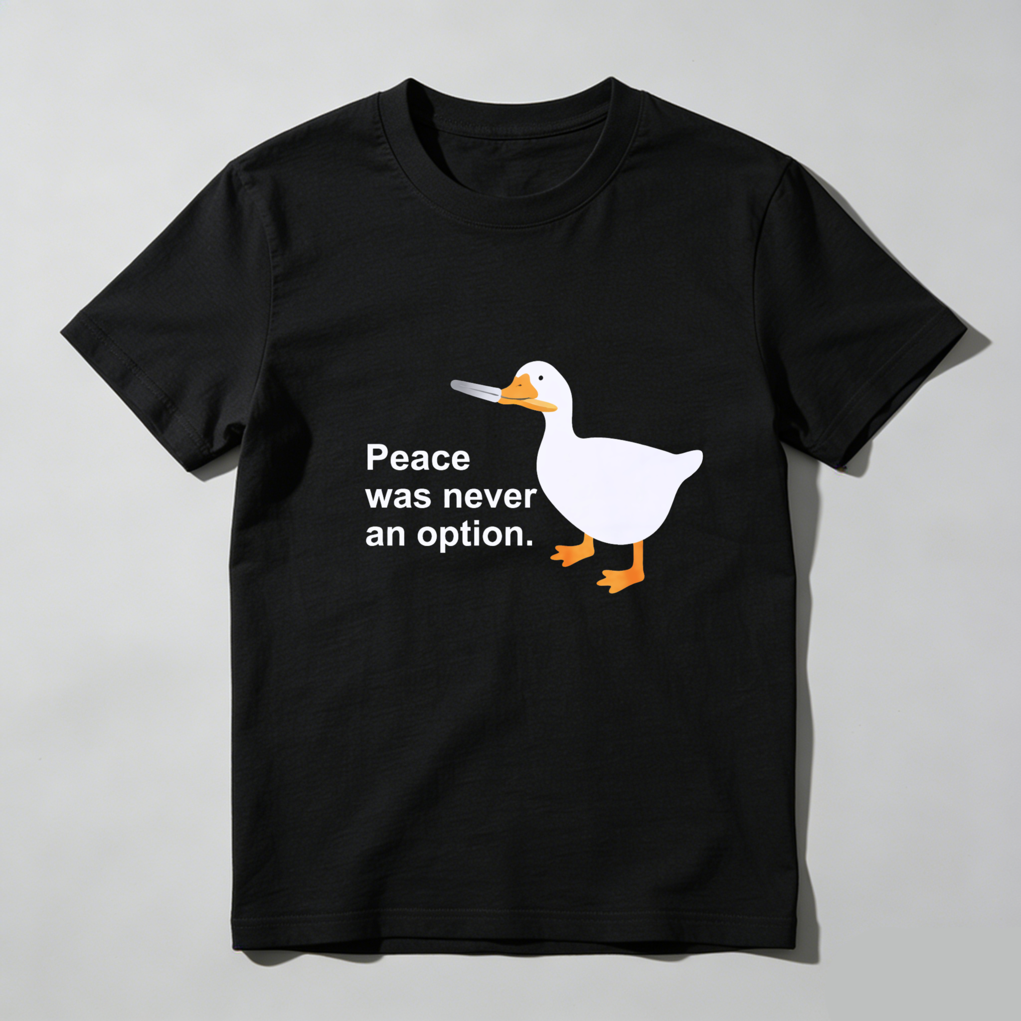 Dorawear Peace Was Never An Option Duck Pure Cotton Short Sleeve T Shirt