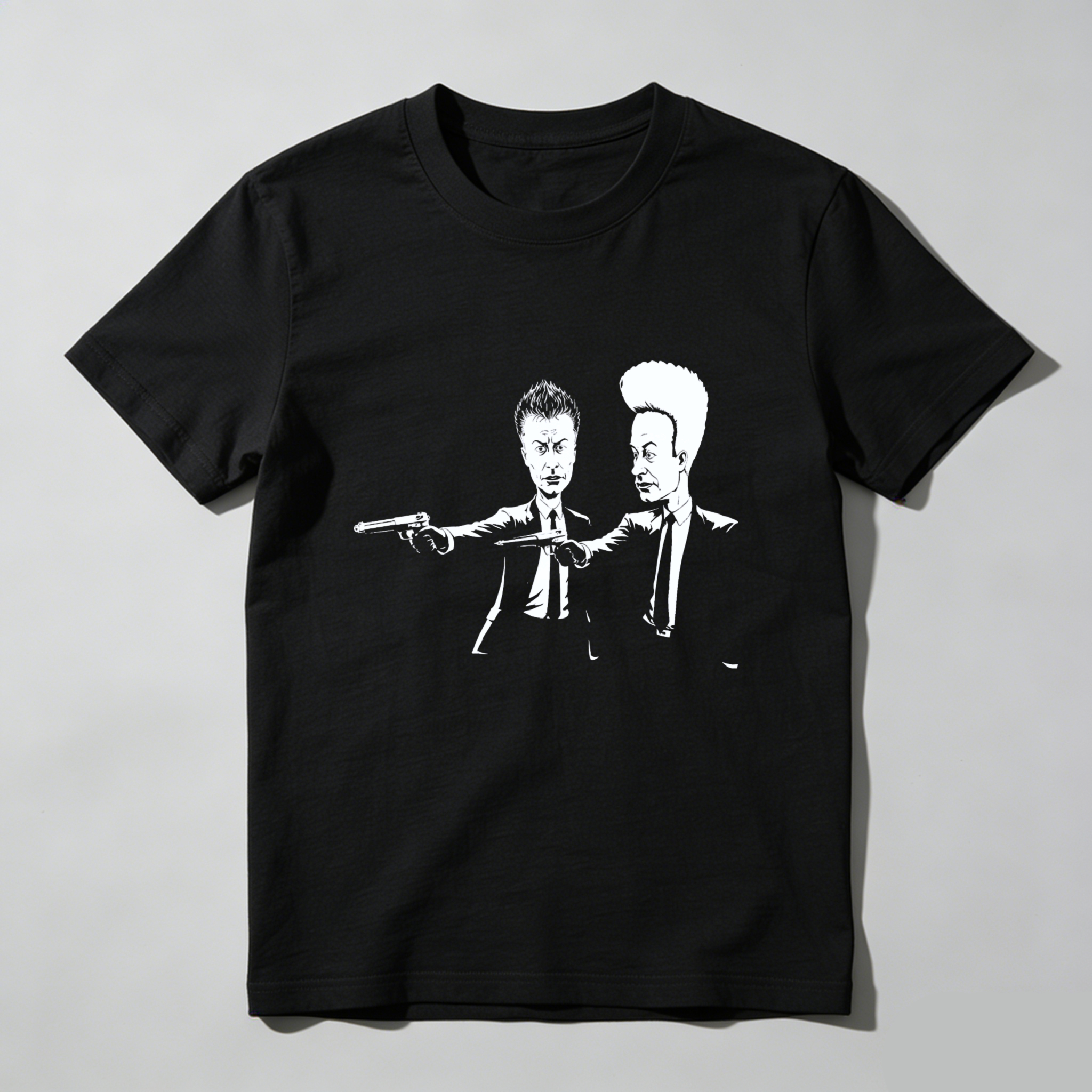 Dorawear™ Pulp Fiction Duo Gun Pointing Pure Cotton Short Sleeve T Shirt-Dorawear