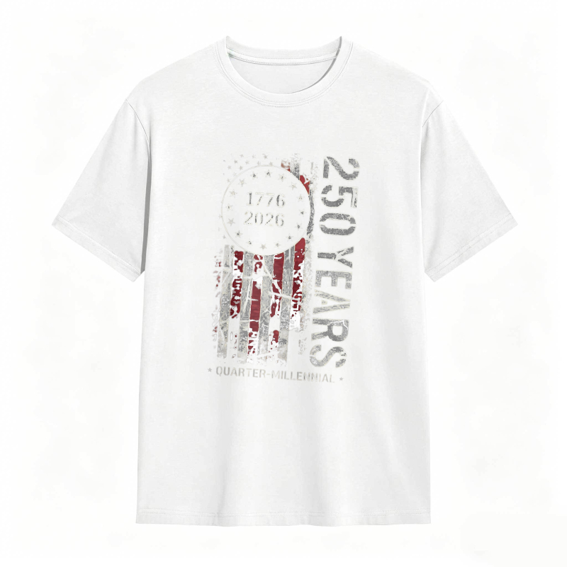 American Flag 1776 2026 250 Years Quarter Millennium T-shirt