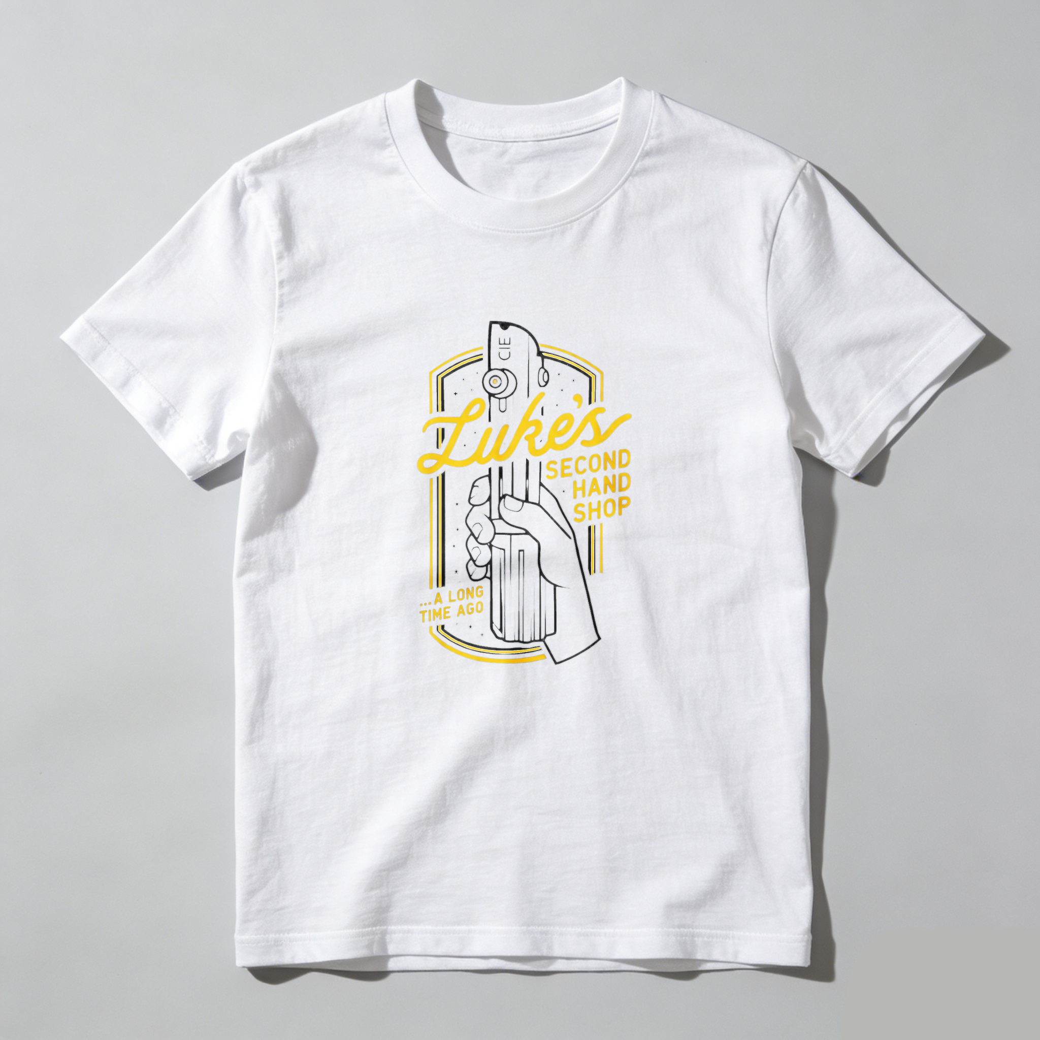 Dorawear™ Likes Second Hand Shop Gun Design Pure Cotton Short Sleeve T-Shirt-Dorawear