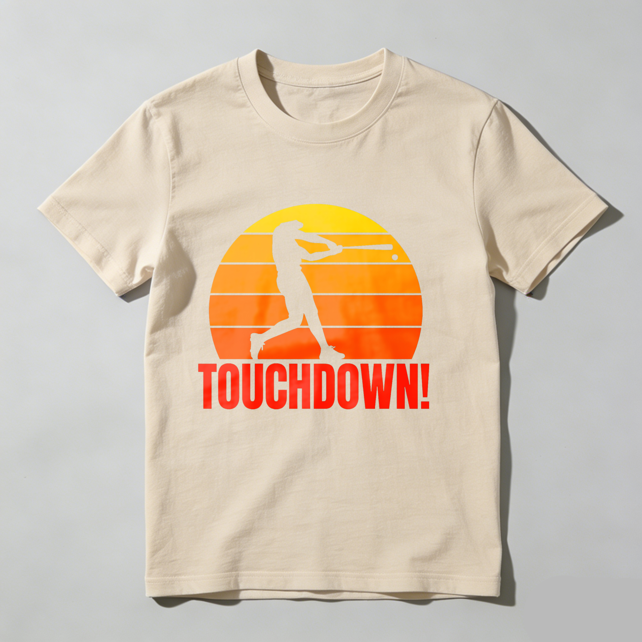Dorawear™ Sunset Silhouette Baseball Player Touchdown  T Shirt