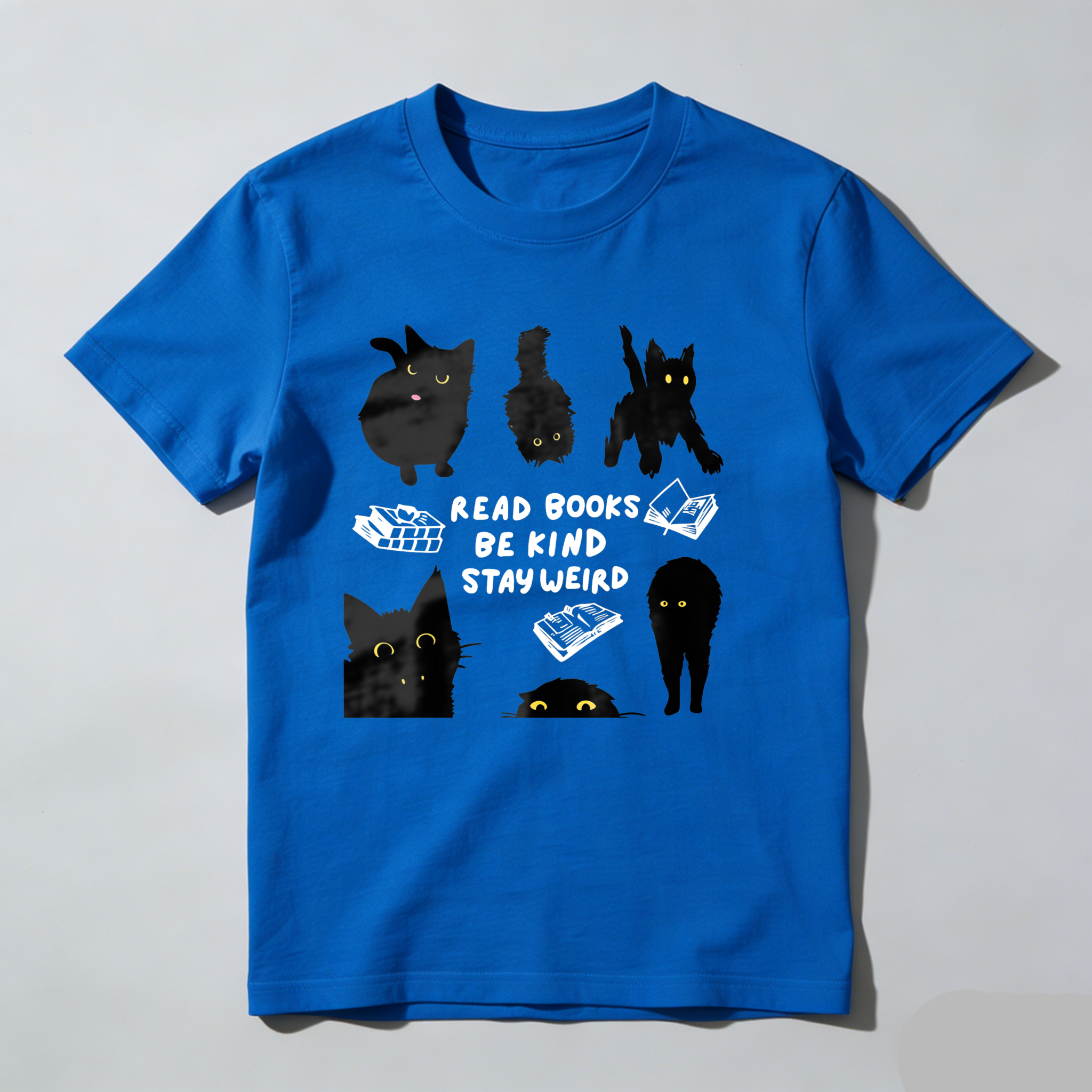 Dorawear™ Read Books Be Kind Stay Weird Cats T Shirt