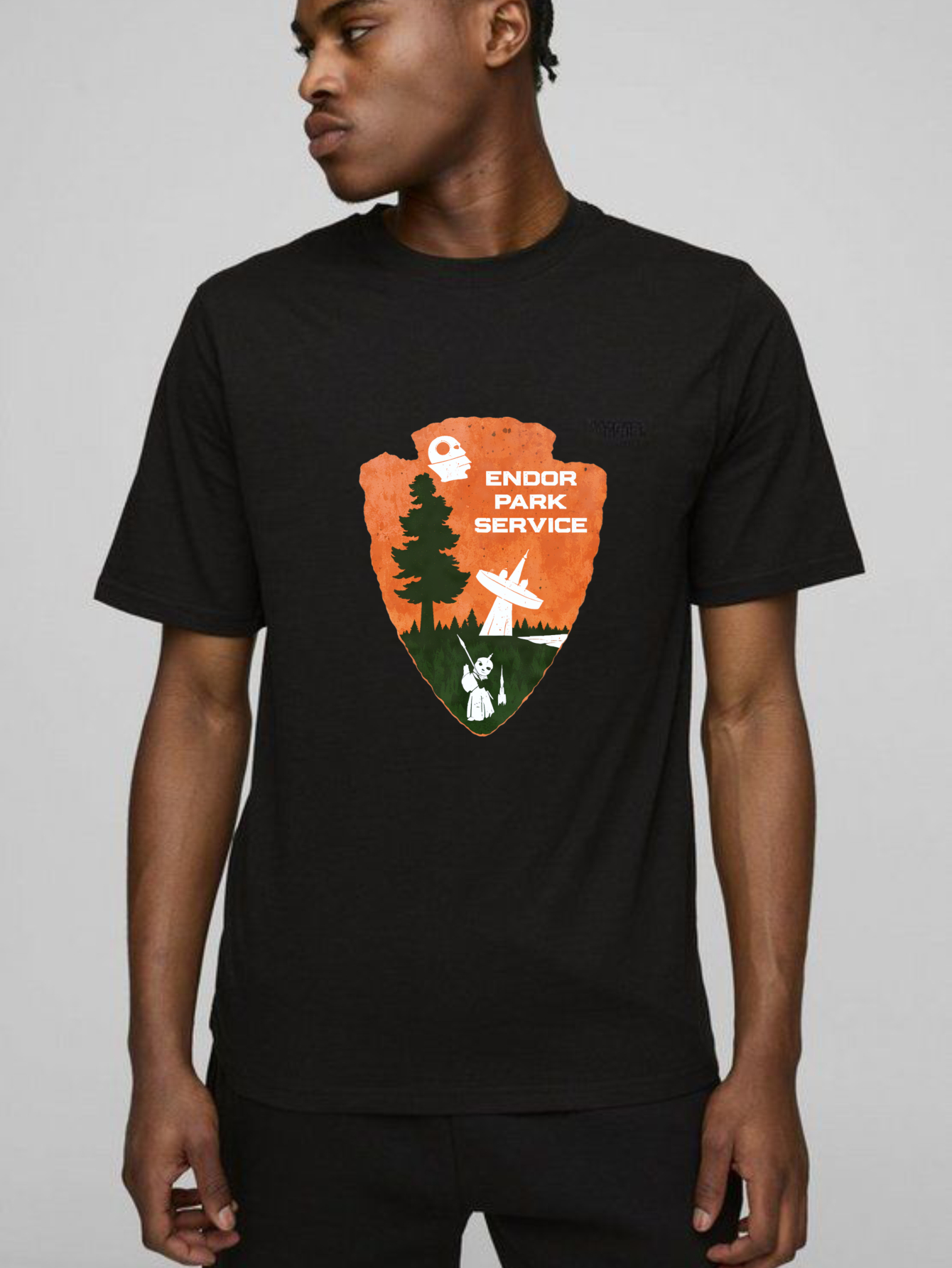 Dorawear™ Endor Park Service Forest Scene Pure Cotton Short Sleeve T-Shirt-Dorawear