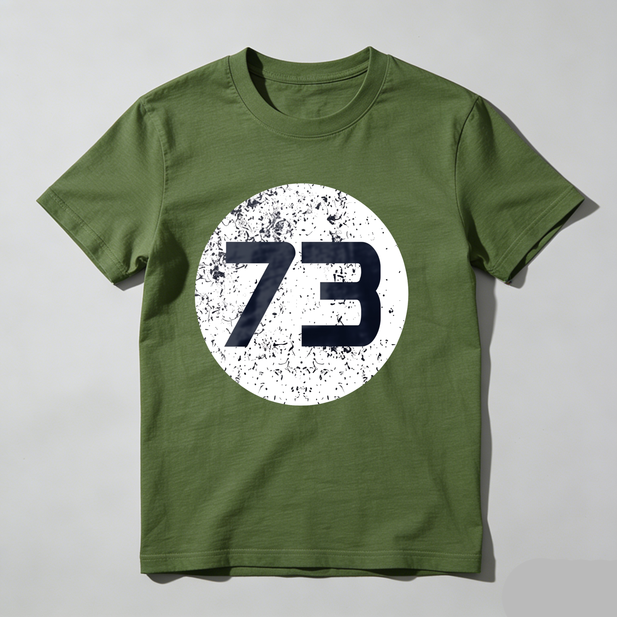 Dorawear™ White Circle With Black Number Seventy Three T Shirt
