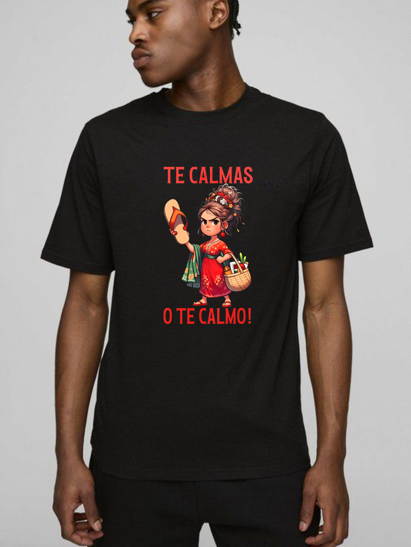 Dorawear™ Funny Mexican Spanish Mom “Calm Or I Will Calm You” Women’s Summer Graphic T-Shirt