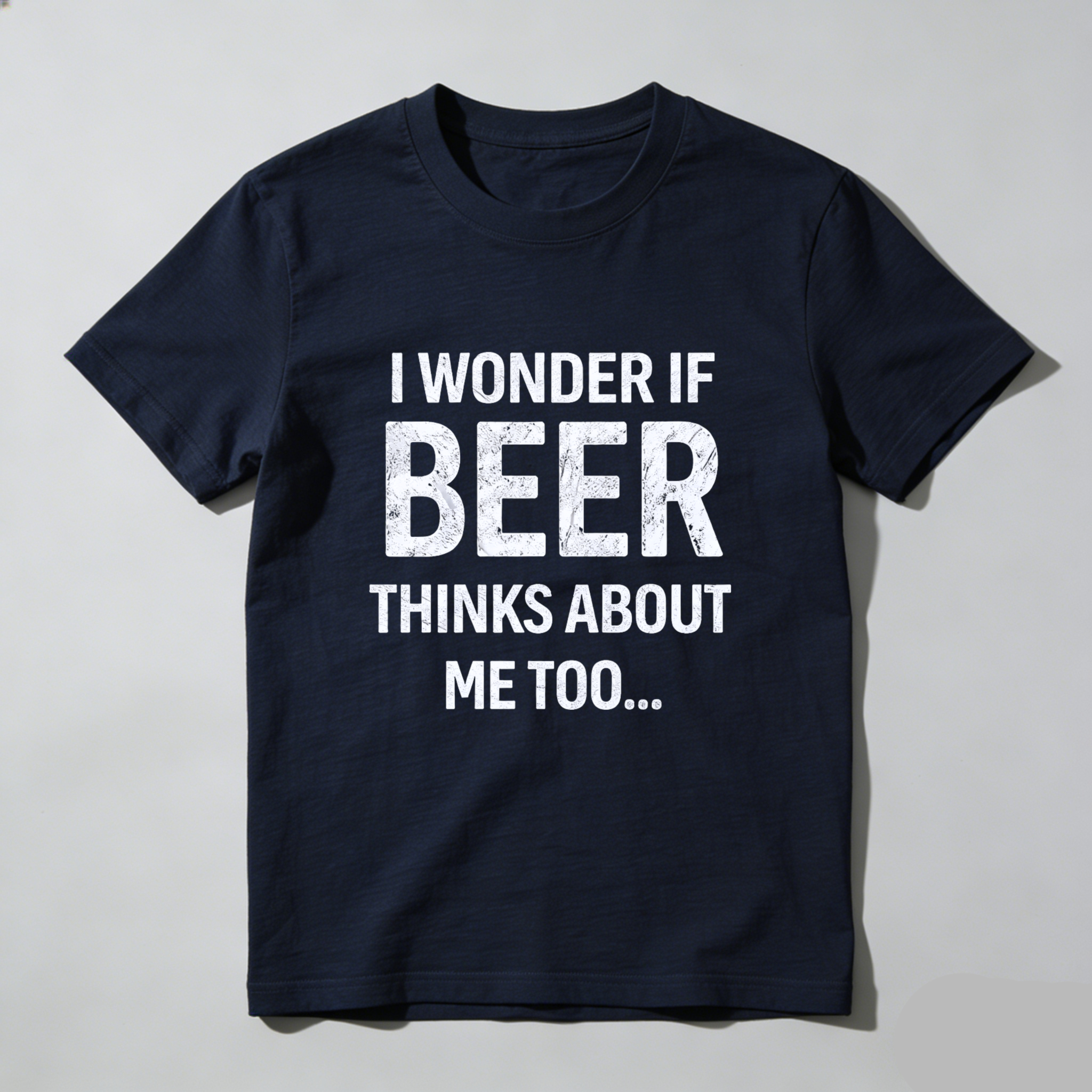 Dorawear™ I Wonder If Beer Thinks About Me Too Pure Cotton Short Sleeve T Shirt-Dorawear
