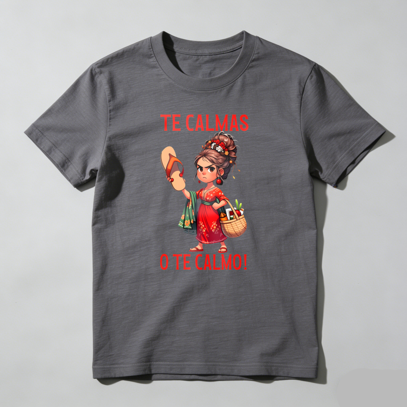 Dorawear™ Funny Mexican Spanish Mom “Calm Or I Will Calm You” Women’s Summer Graphic T-Shirt